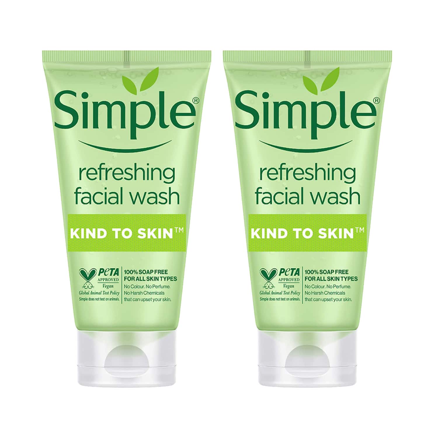 Simple | Simple Kind To Skin Refreshing Facial Wash (Pack of 2) (100 ml) Combo