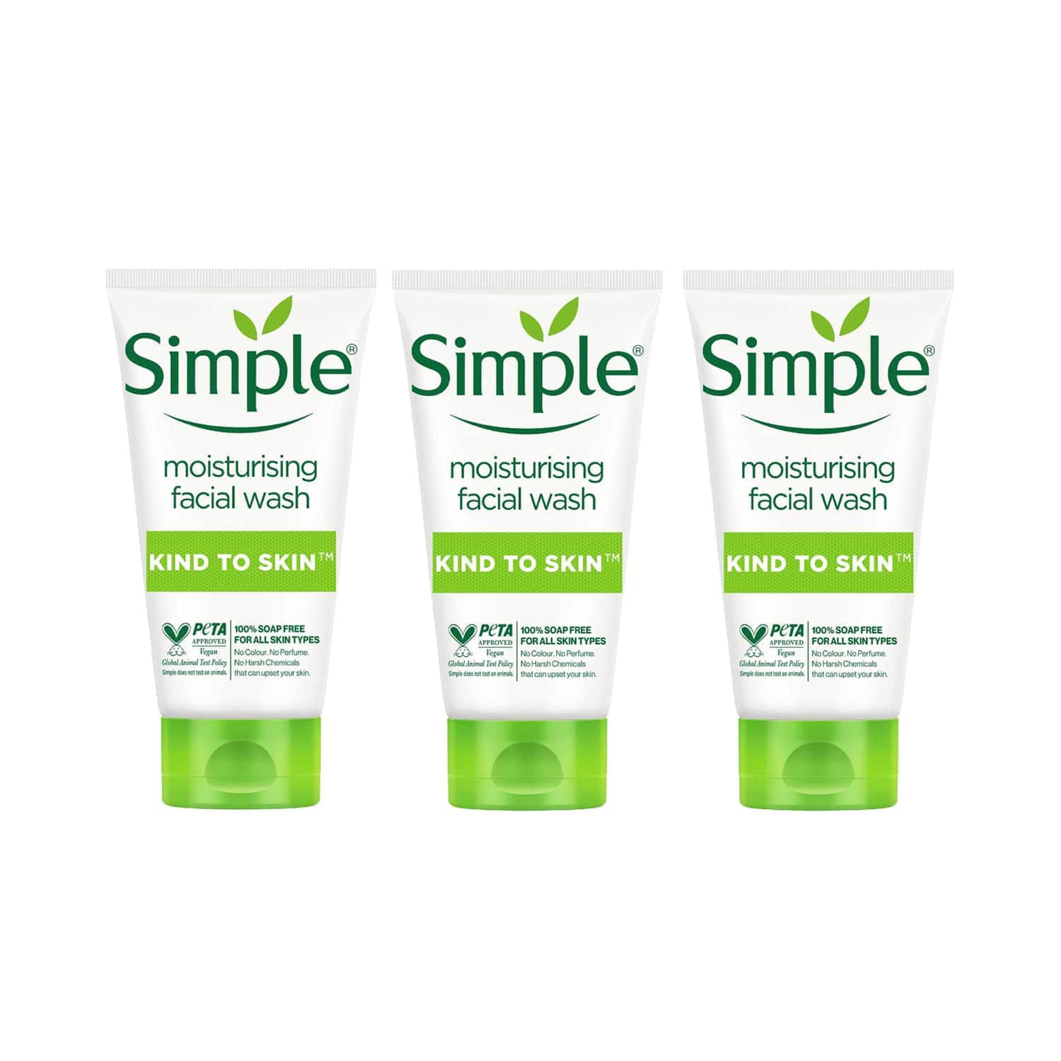 Simple | Simple Kind To Skin Moisturising Facial Wash (Pack of 3) Combo