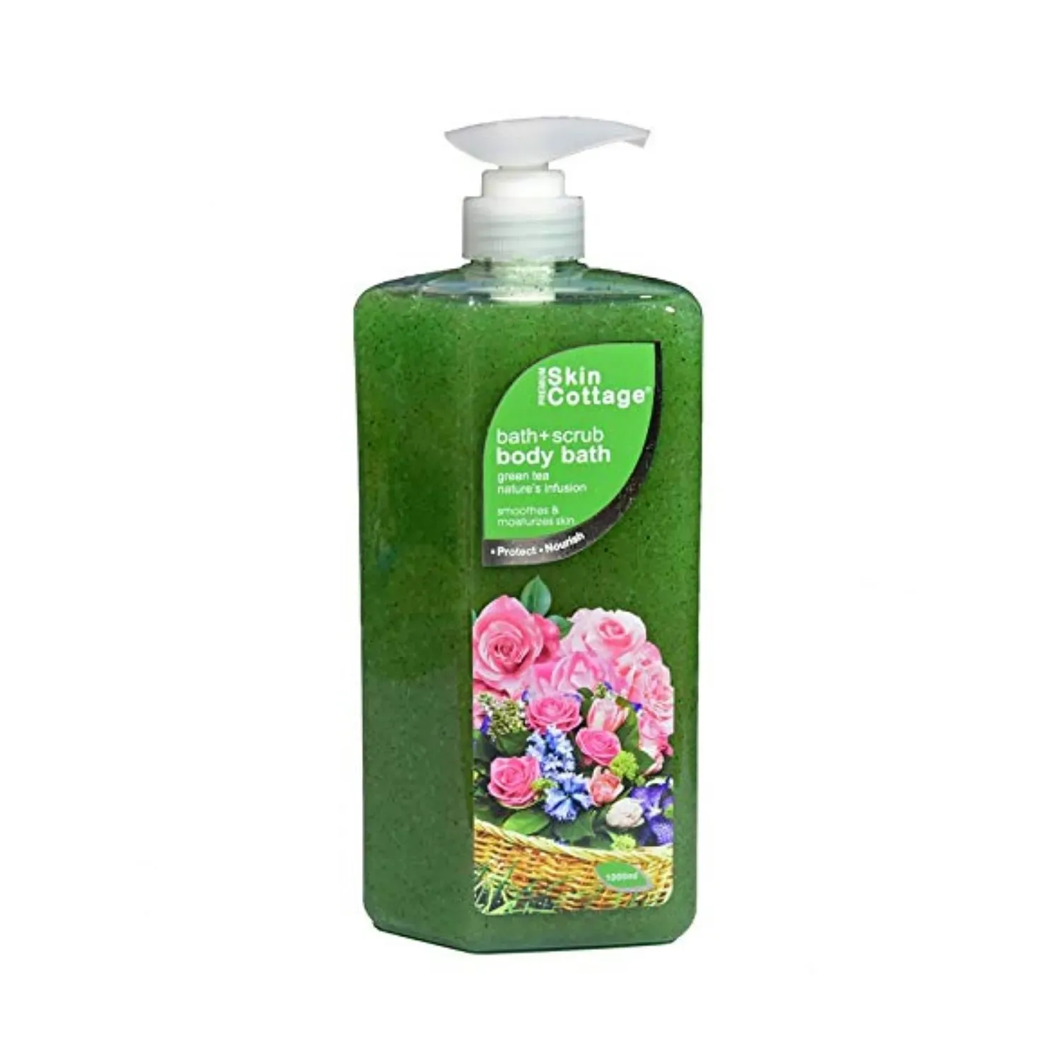 SKIN COTTAGE Green Tea Natures Infusion Body Bath + Scrub (1000ml)