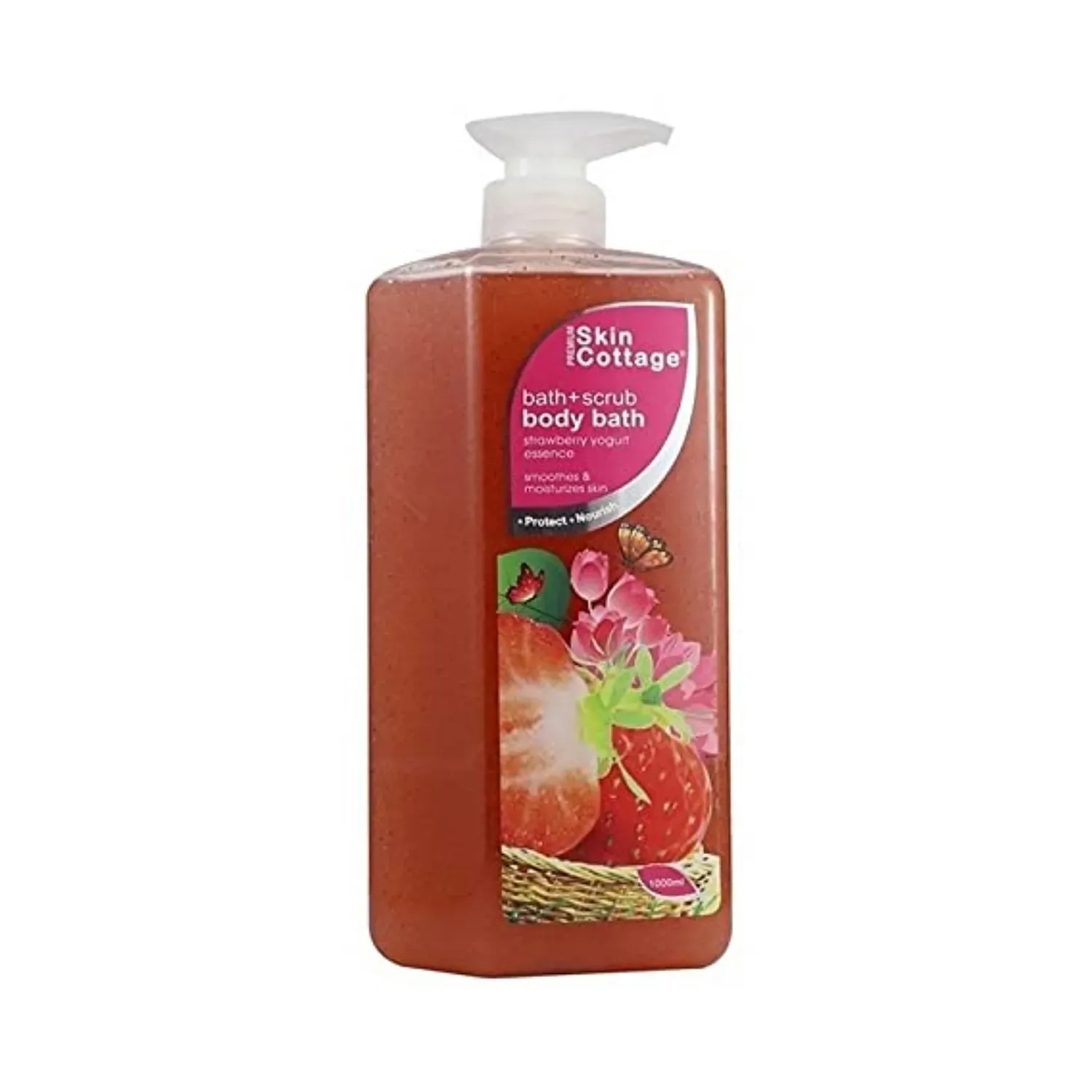 SKIN COTTAGE | SKIN COTTAGE Strawberry Yogurt Essence Body Bath + Scrub (1000ml)