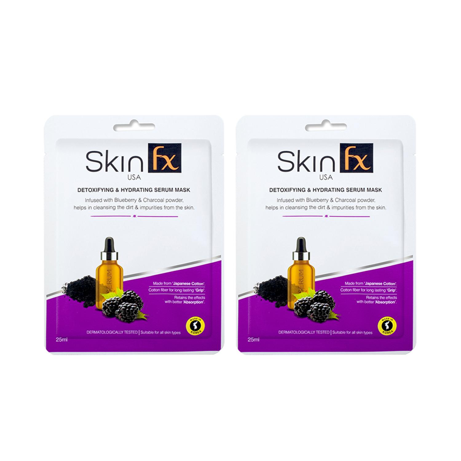 Skin Fx | Skin Fx Detoxifying & Hydration Serum Mask (Pack Of 2)