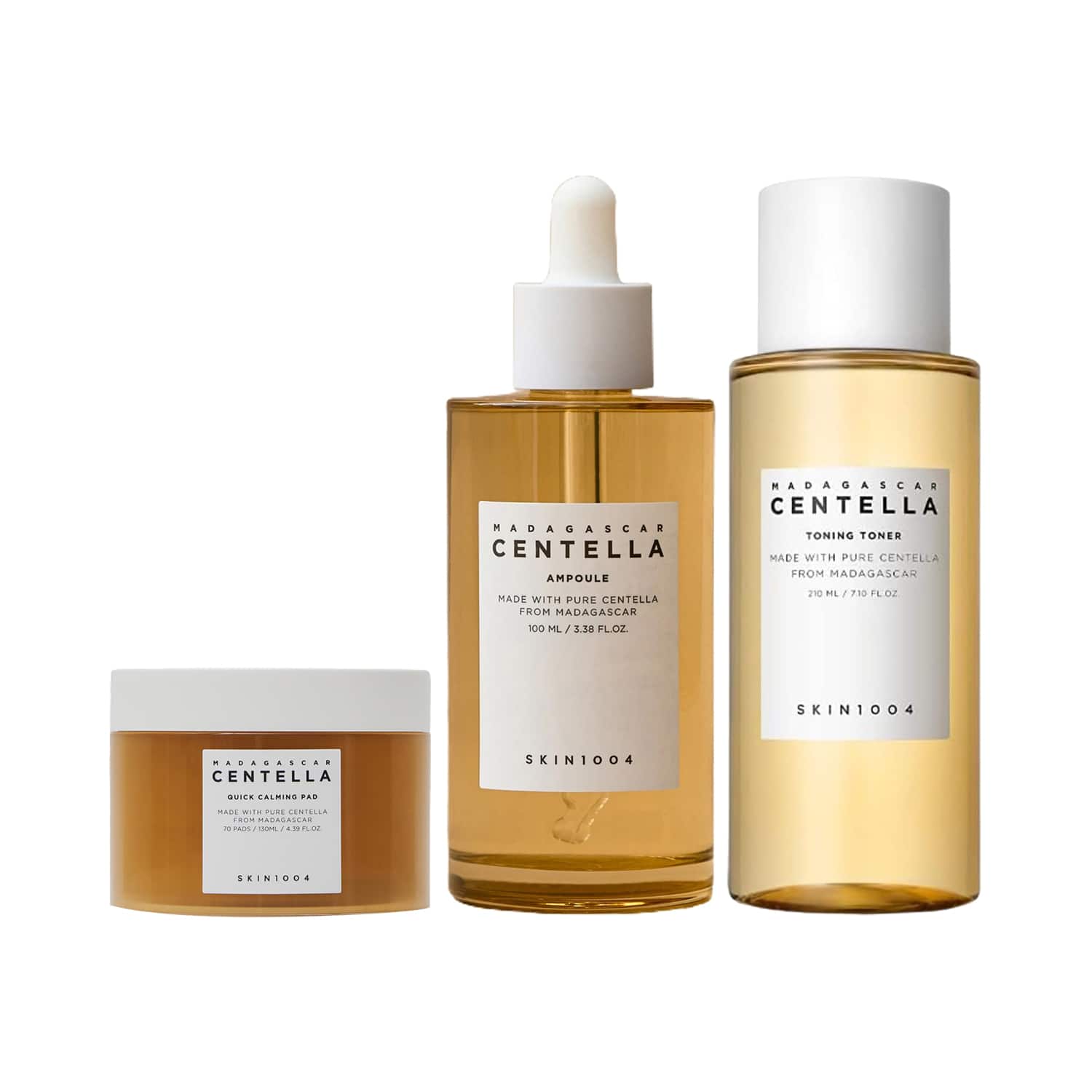 SKIN1004 | SKIN1004 Centella Calming 3 Step Routine Calming Pad + Toner + Ampoule Combo