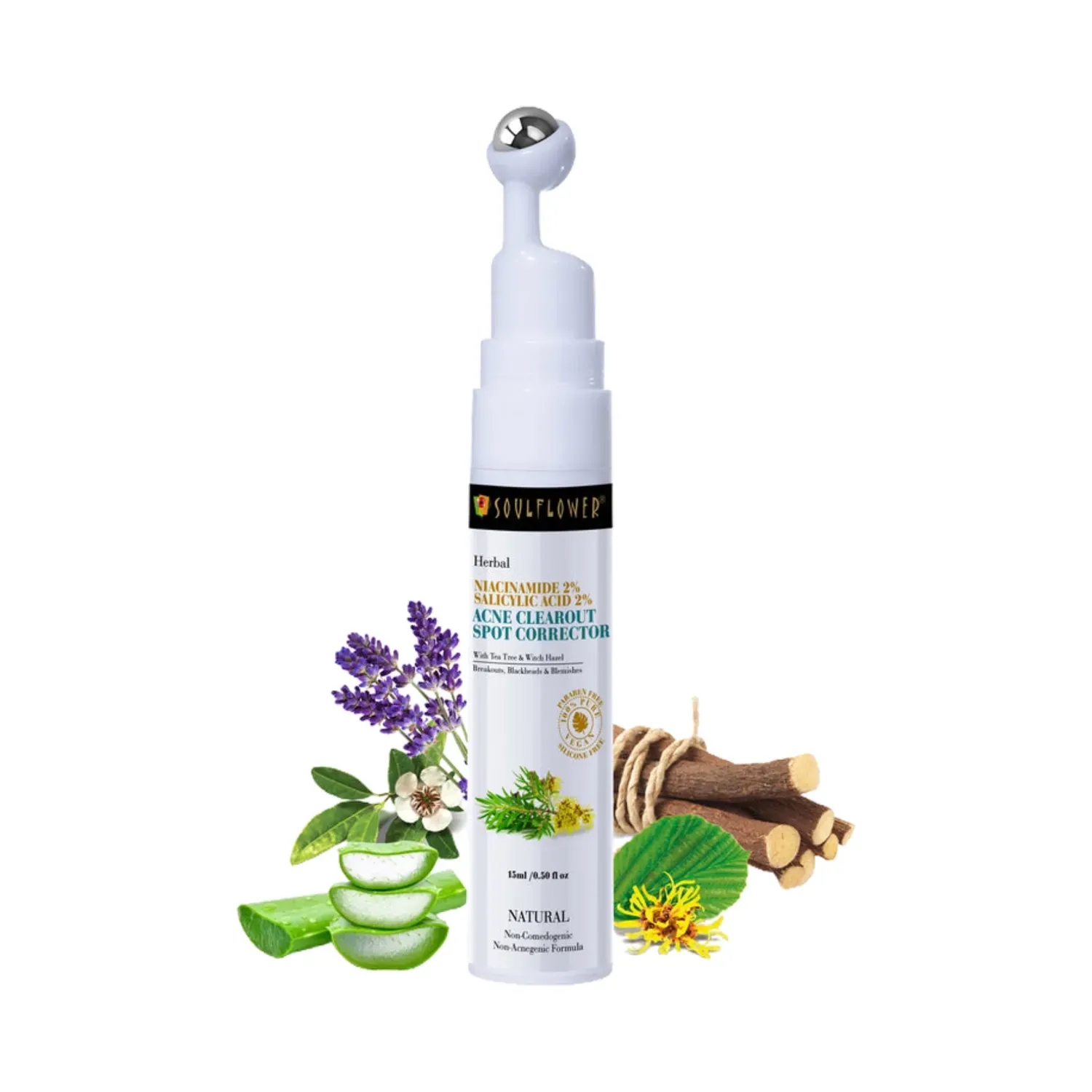 Soulflower | Soulflower Herbal Acne Clearout Spot Corrector Face Serum - (15g)