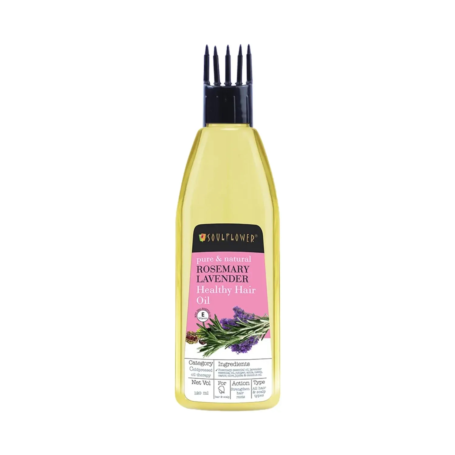 Soulflower | Soulflower Pure And Natural Rosemary Lavender Healthy Hair Oil (120ml)