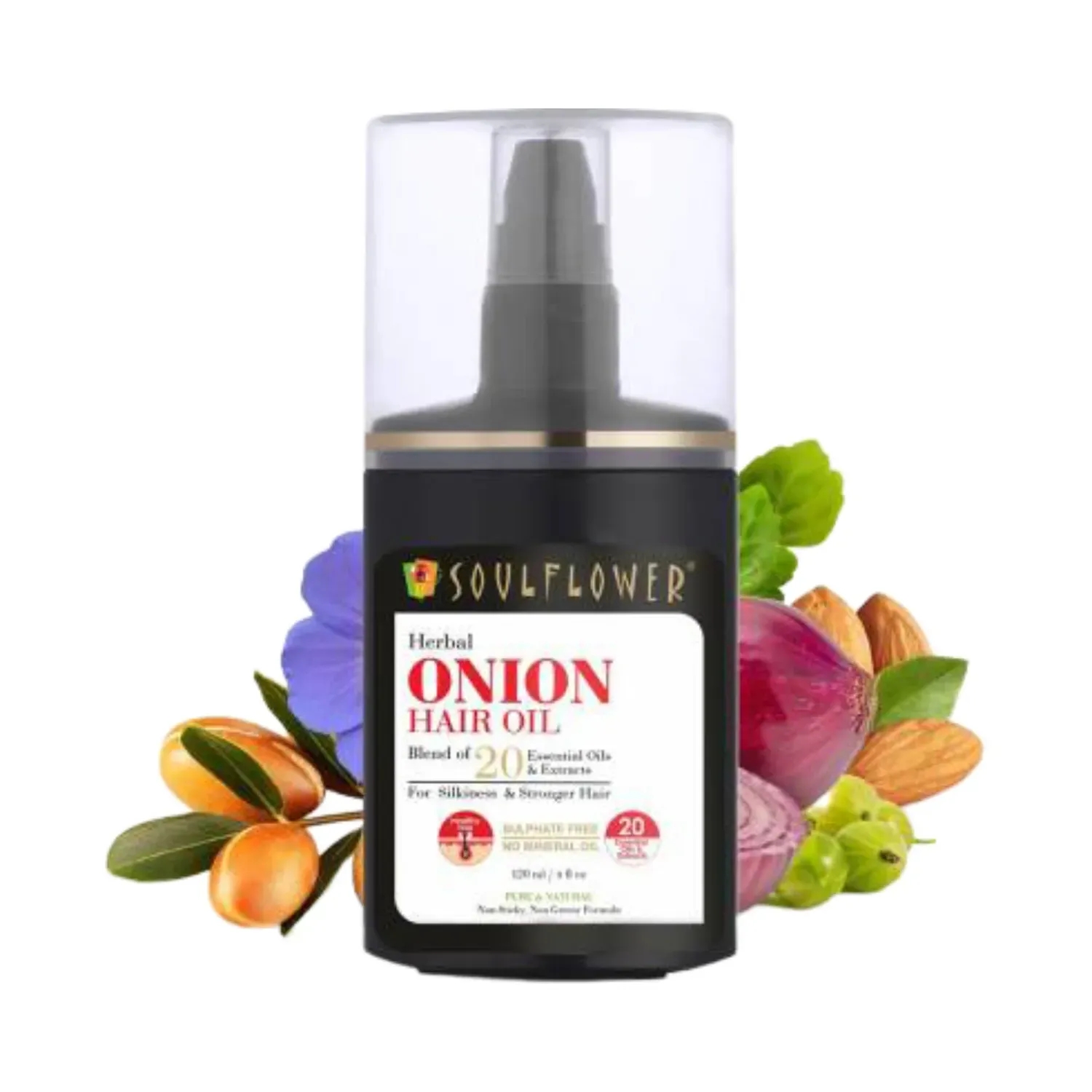 Soulflower Herbal Onion Hair Growth Oil - (120ml)