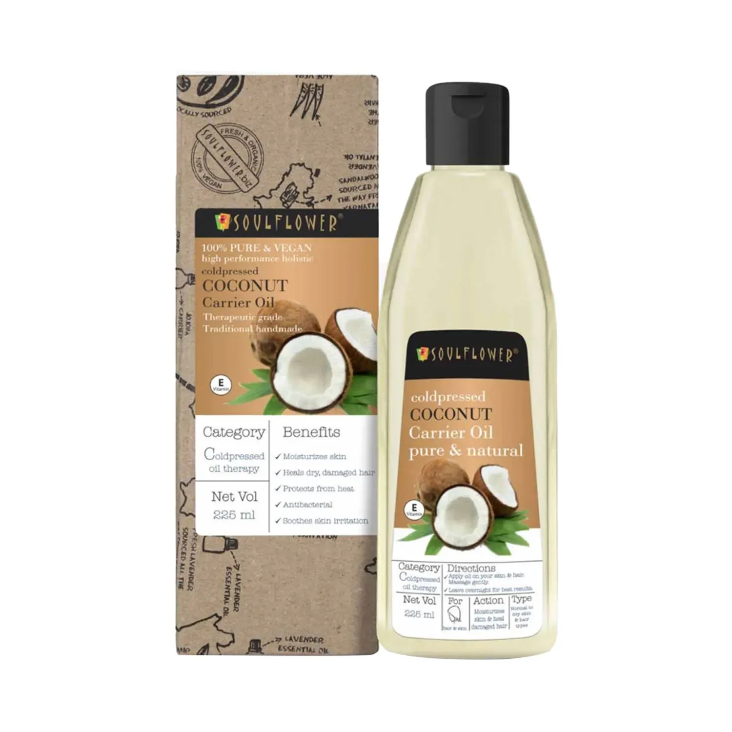 Soulflower | Soulflower Coldpressed Coconut Carrier Oil - (225ml)