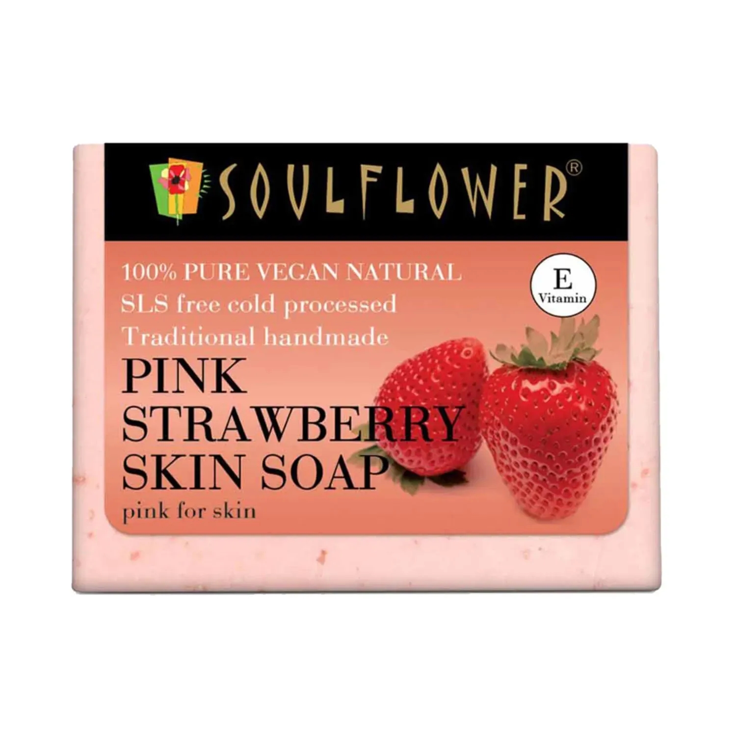 Soulflower | Soulflower Pink Strawberry Skin Soap - (150g)