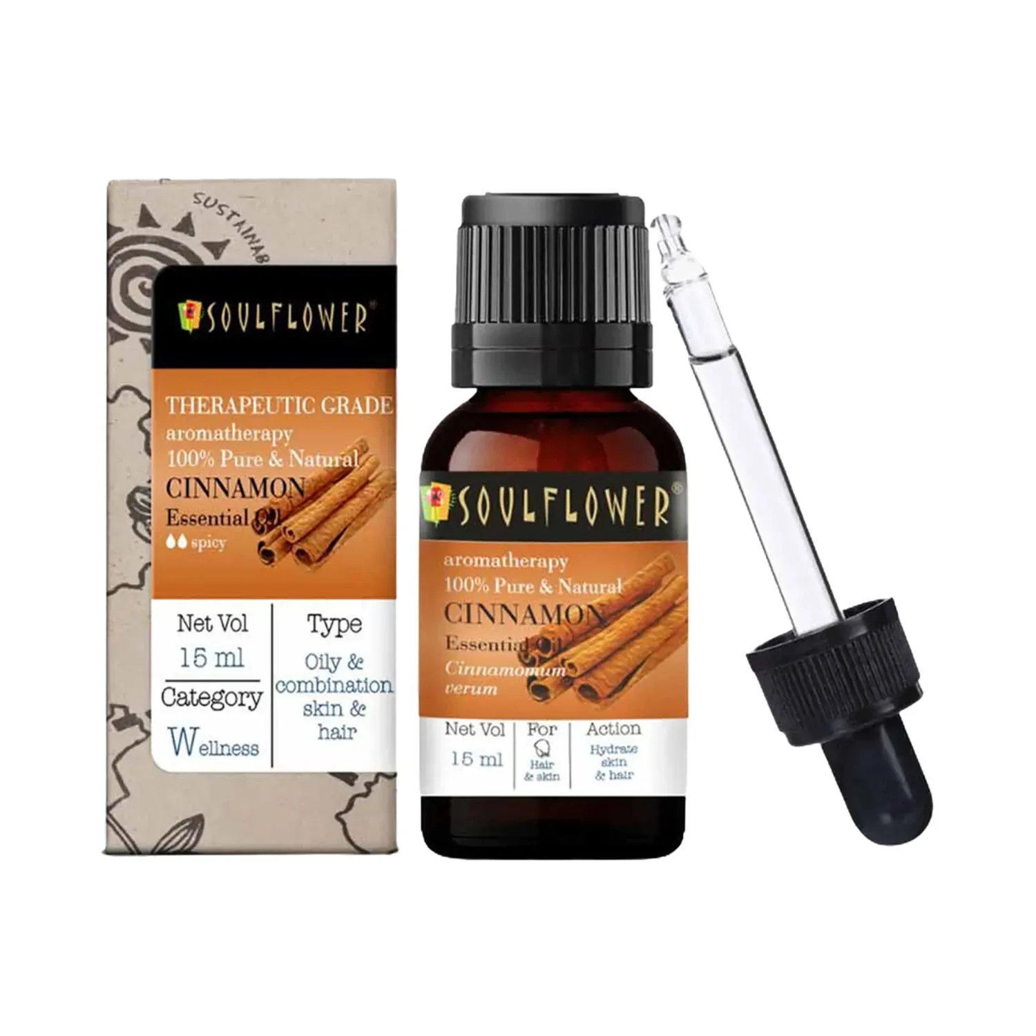 Soulflower | Soulflower Cinnamon Essential Oil - (15ml)