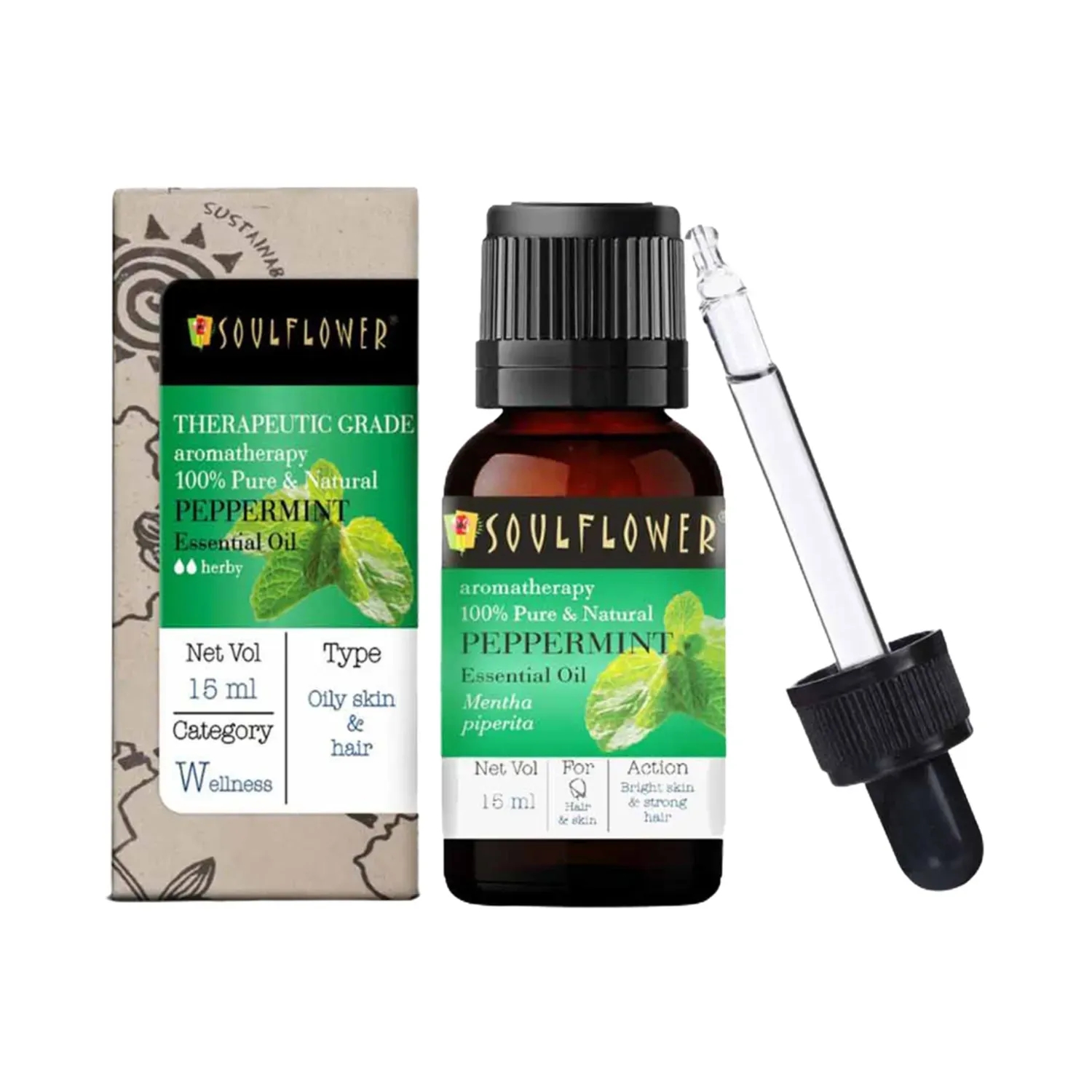 Soulflower | Soulflower Peppermint Essential Oil - (15ml)