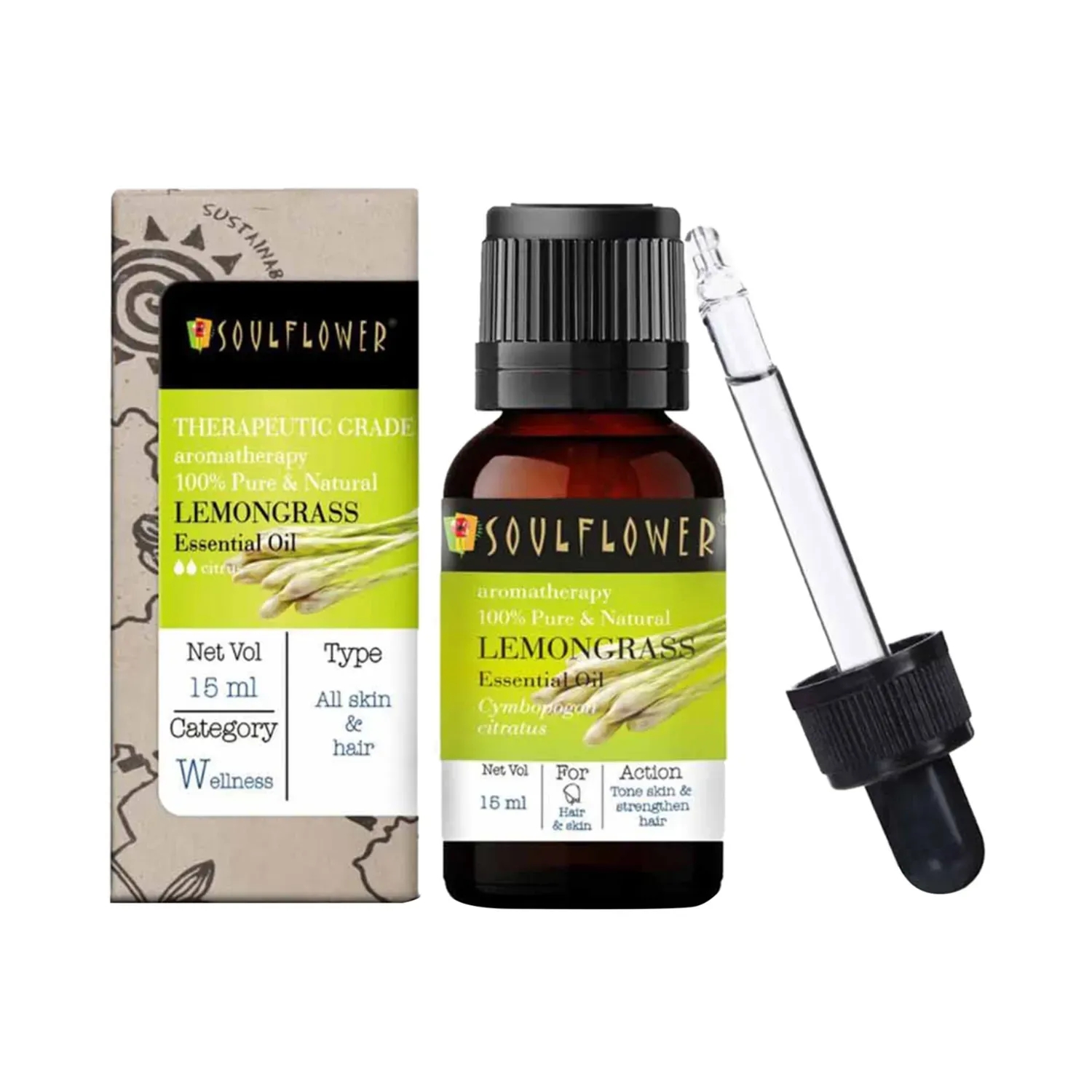 Soulflower | Soulflower Lemongrass Essential Oil - (15ml)