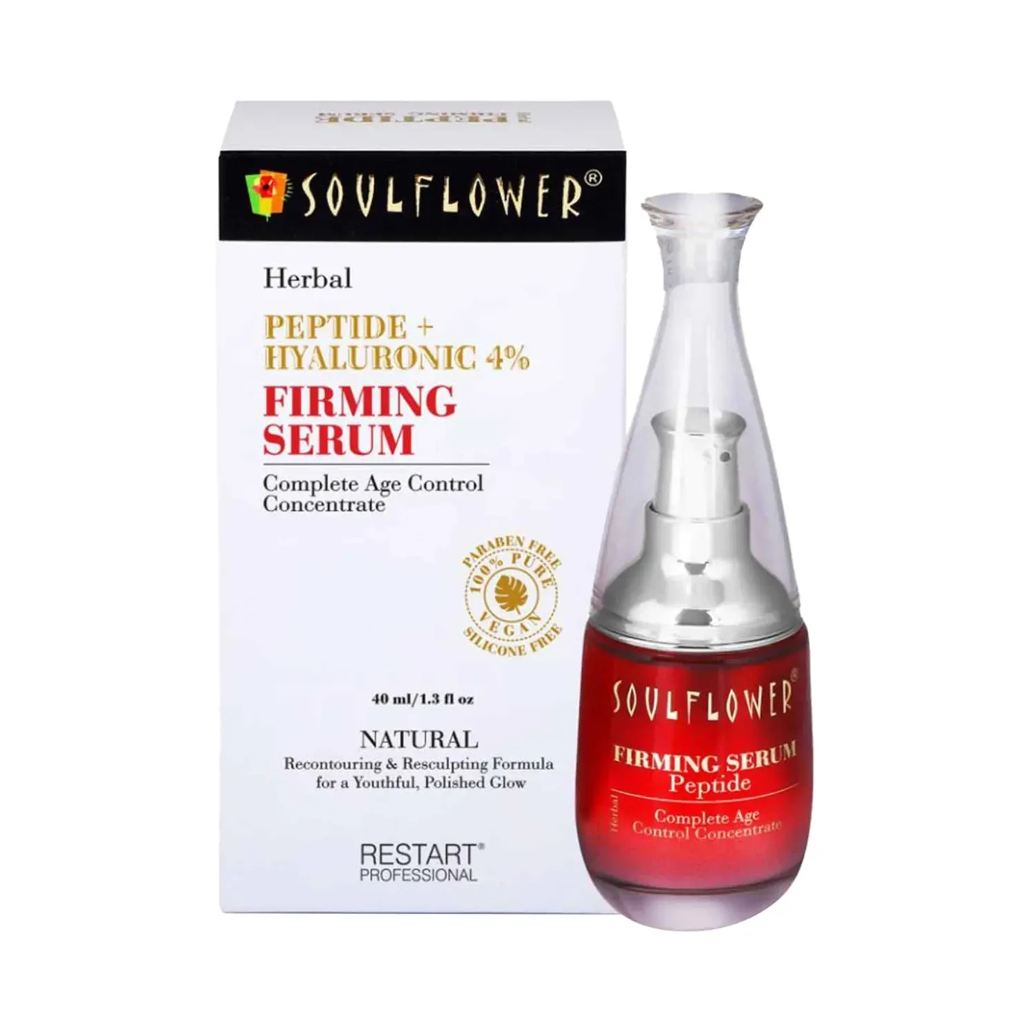Soulflower Herbal Peptide & Hyaluronic 4% Firming Serum - (40ml)