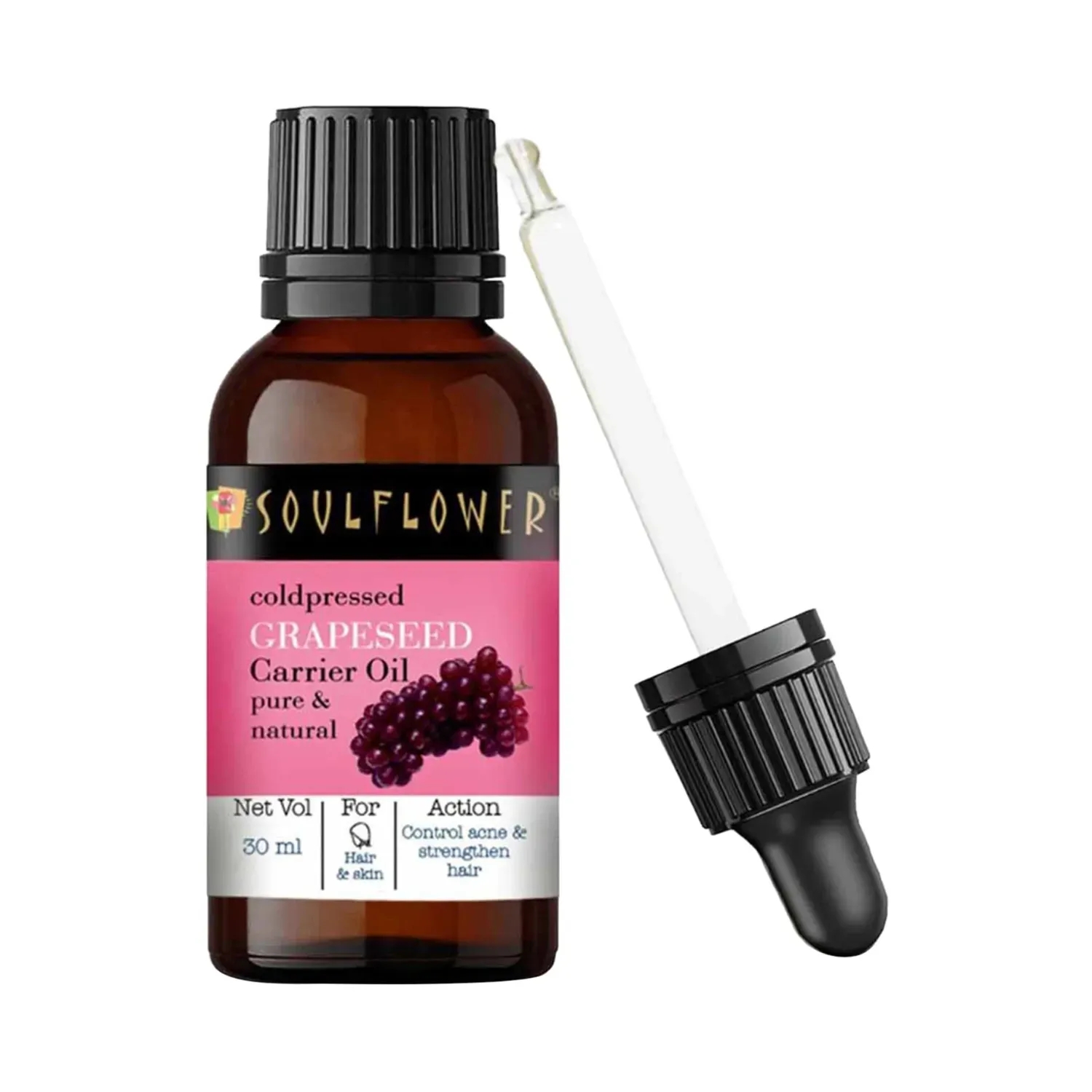 Soulflower | Soulflower Coldpressed Grapeseed Carrier Oil - (30ml)