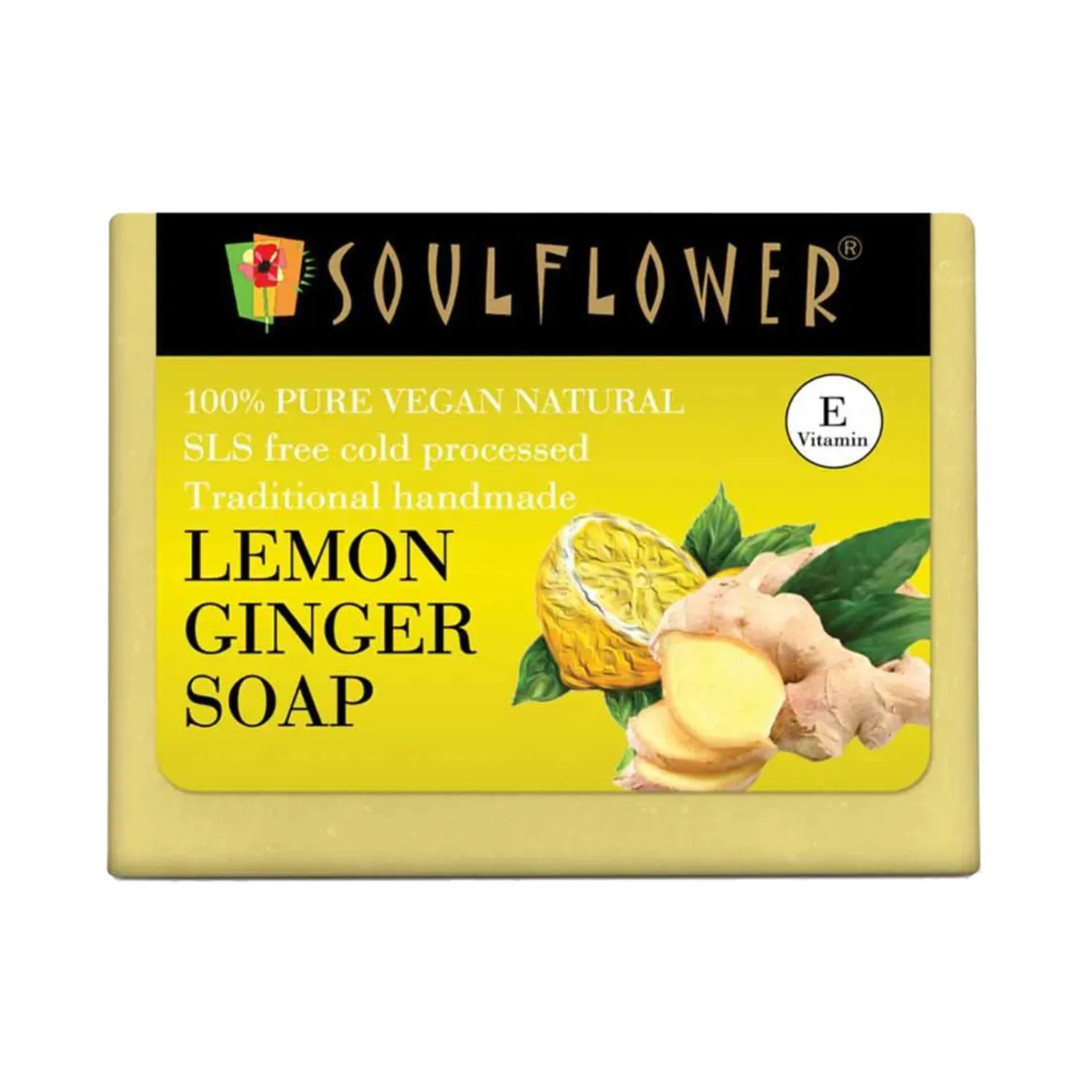 Soulflower Lemon Ginger Soap - (150g)