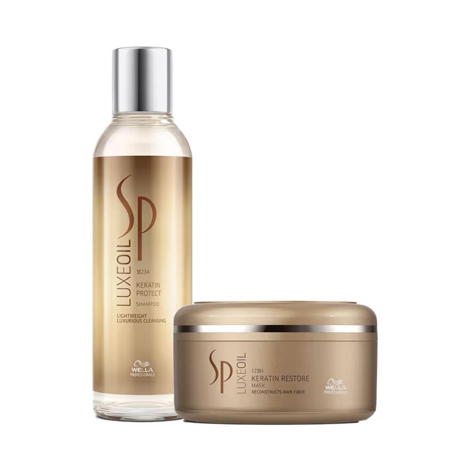 SP | SP LuxeOil Keratin Protect hair Shampoo 200 ml + Keratin Restore Mask 150 ml