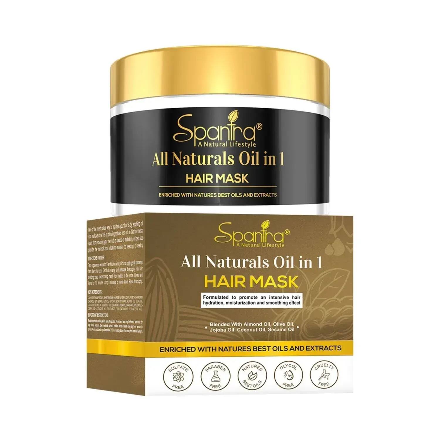 Spantra | Spantra All Naturals Oil In 1 Hair Mask - (250g)