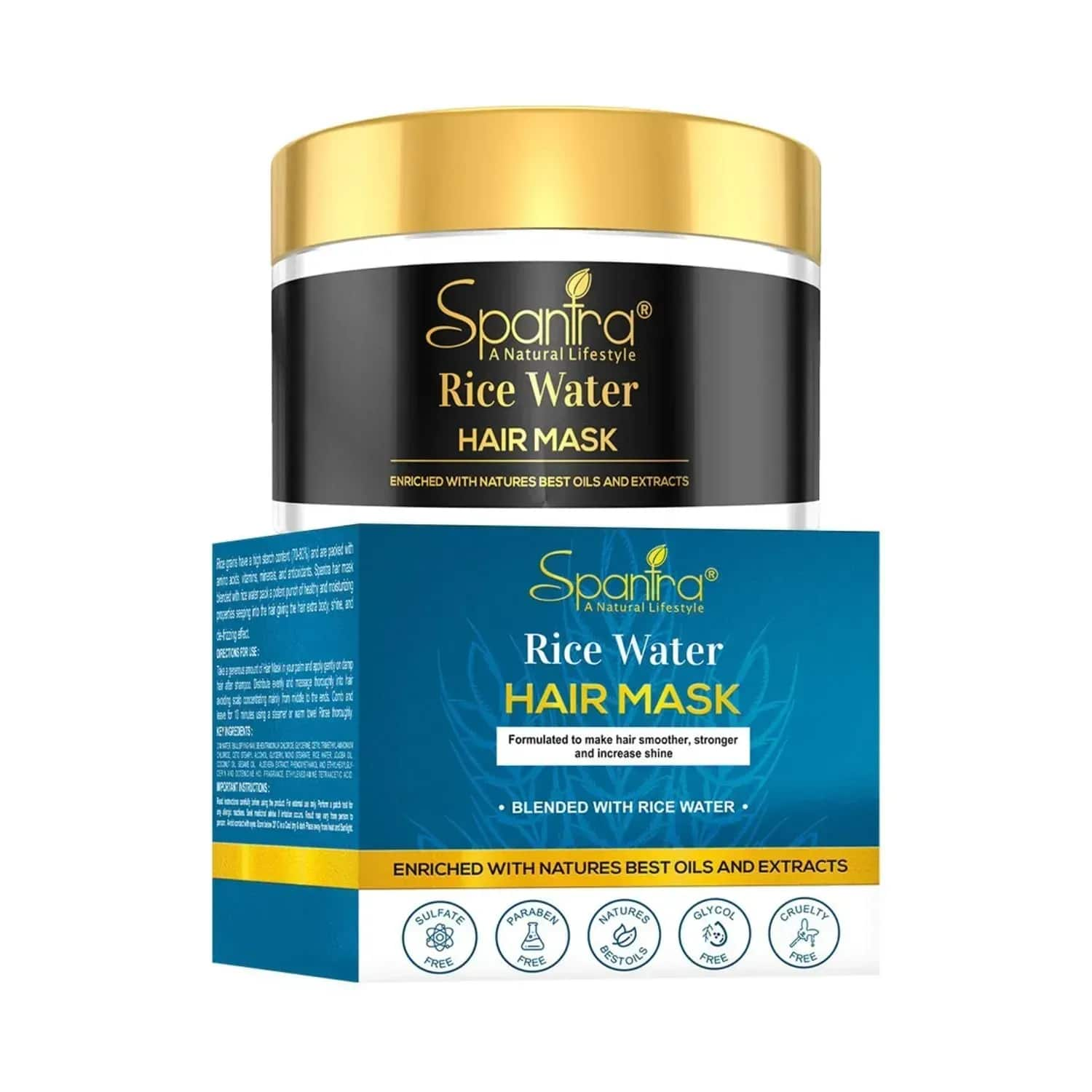 Spantra | Spantra Rice Water Hair Mask - (250g)