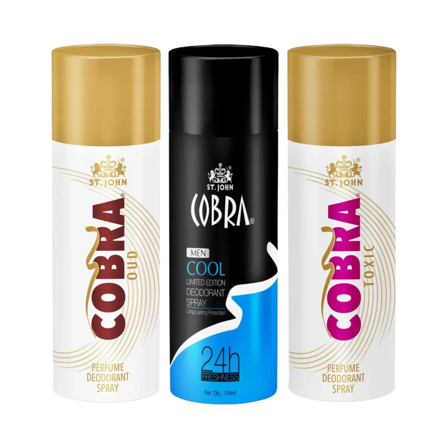 ST.JOHN | ST.JOHN Cobra Oud, Toxic & Cool parfum Deodorant Spray (3 Pcs)