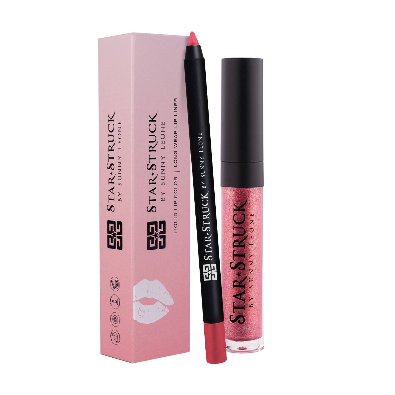 Star Struck by Sunny Leone | Star Struck by Sunny Leone Lip Kit - Berry Glimmer (2Pcs)