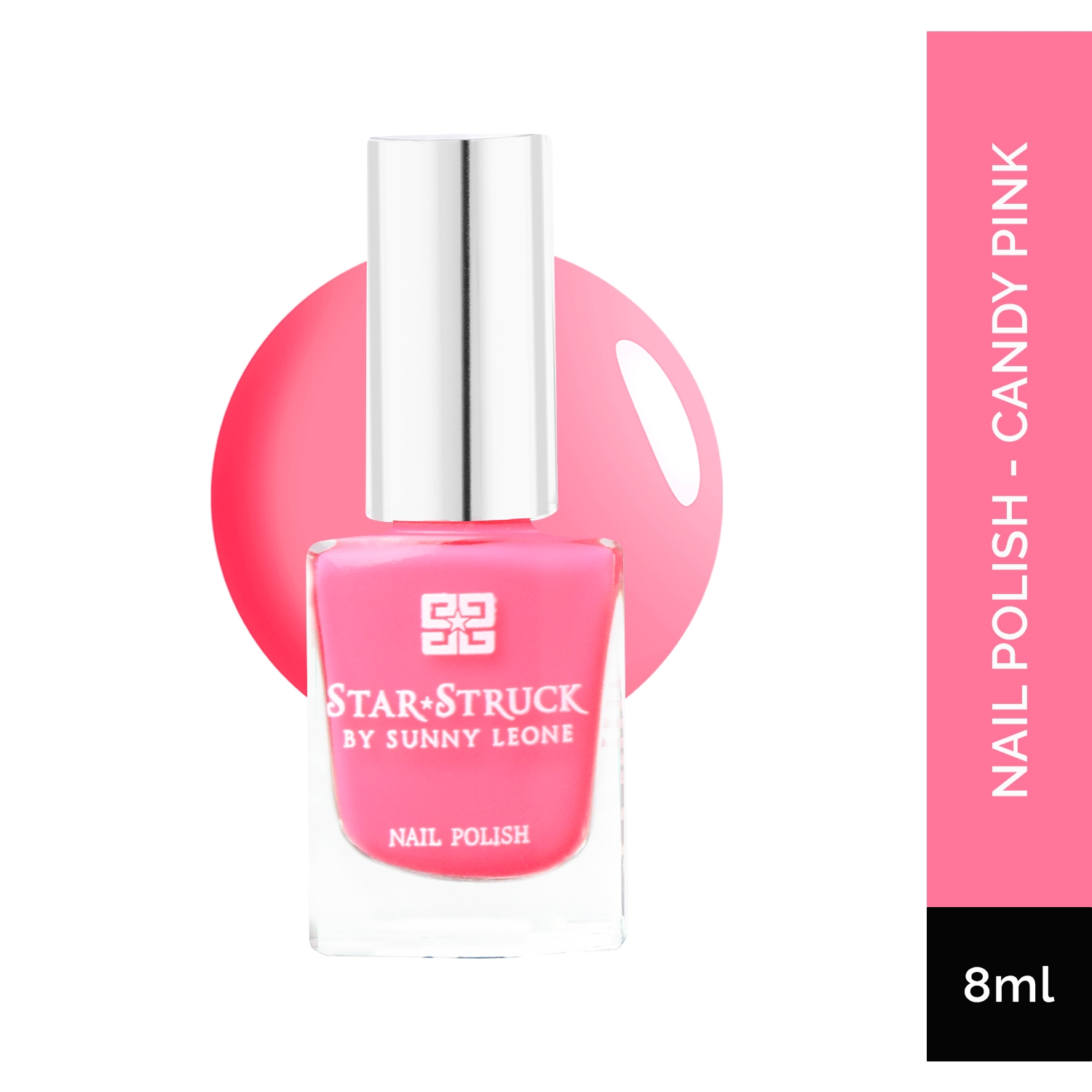 Star Struck by Sunny Leone Nail Polish - Candy Pink (8ml)