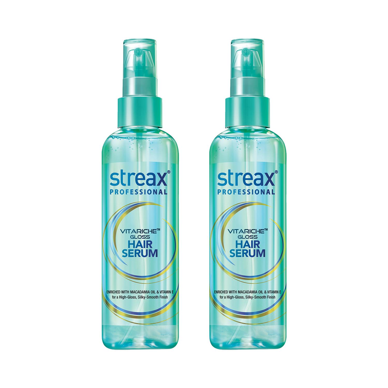 Streax Professional | Streax Professional Vitariche Gloss Hair Serum (45ml) - (Pack of 2) Combo