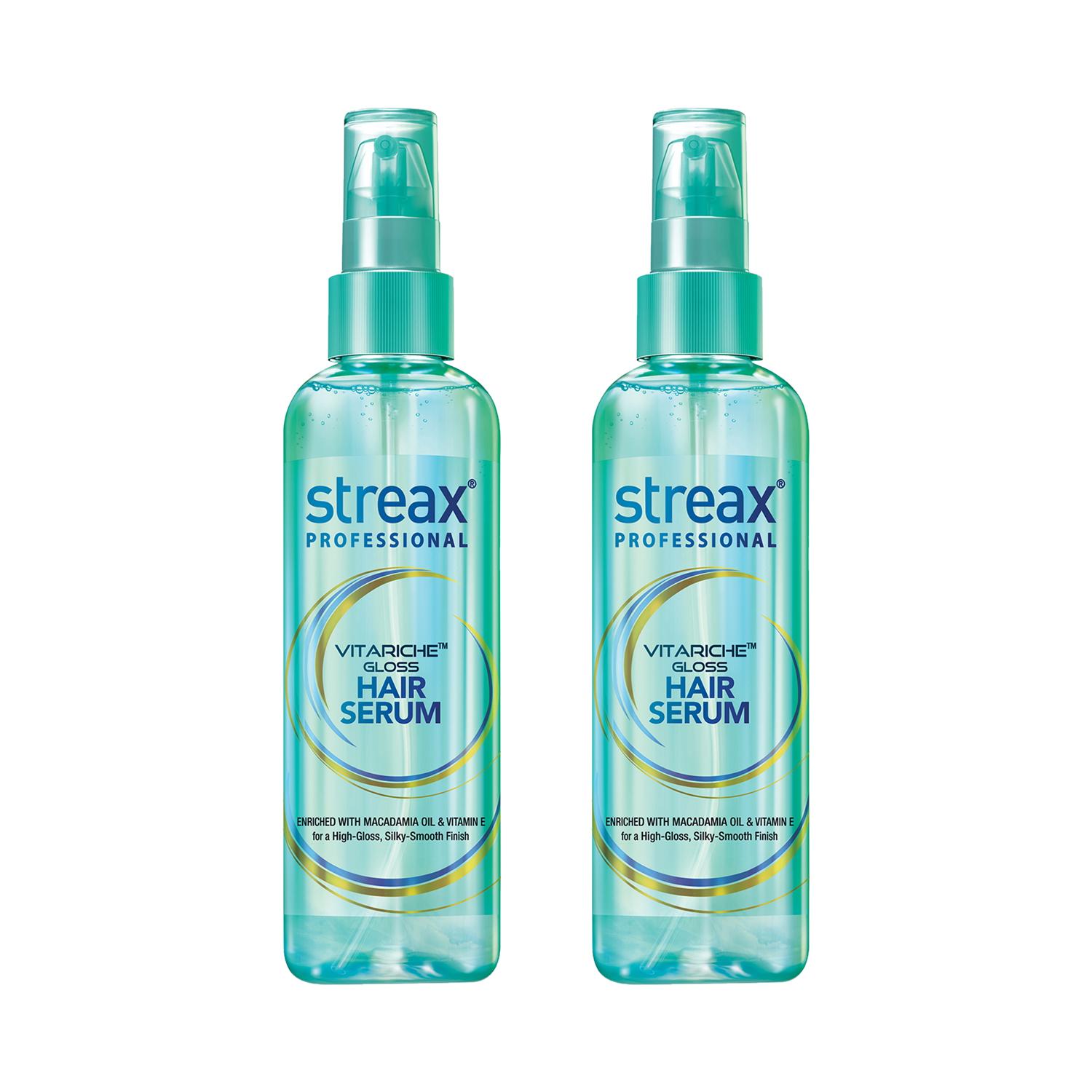 Streax Professional | Streax Professional Vitariche Gloss Hair Serum (115ml) - (Pack of 2) Combo