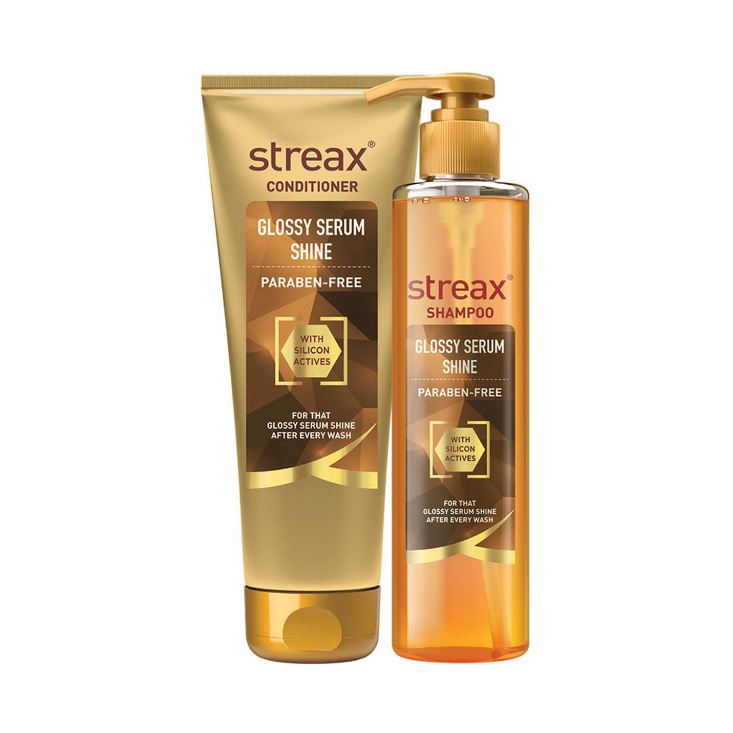 Streax | Streax Glossy Serum Shine Shampoo + Conditioner Combo