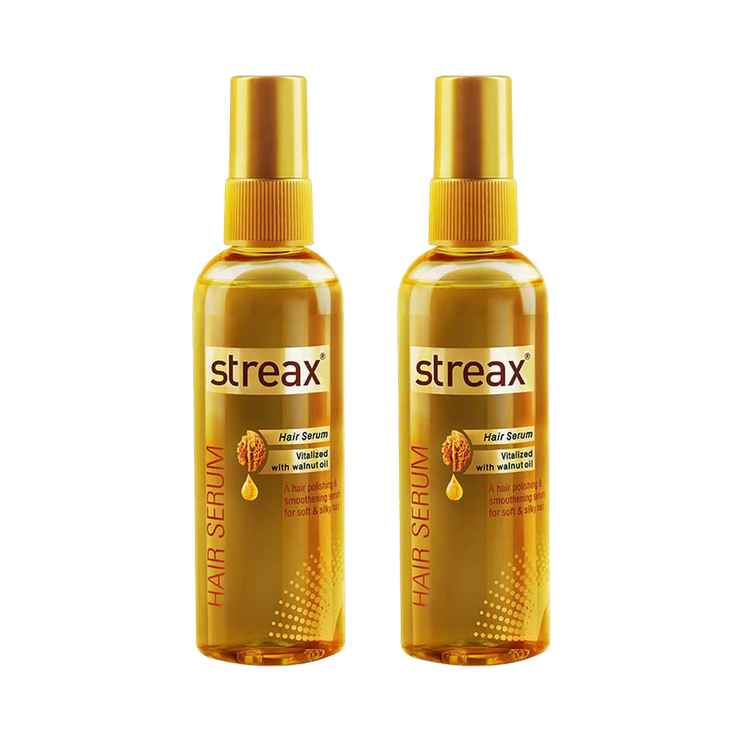 Streax | Streax Hair Serum vitalised with Walnut Oil (45 ml) - (Pack of 2) Combo