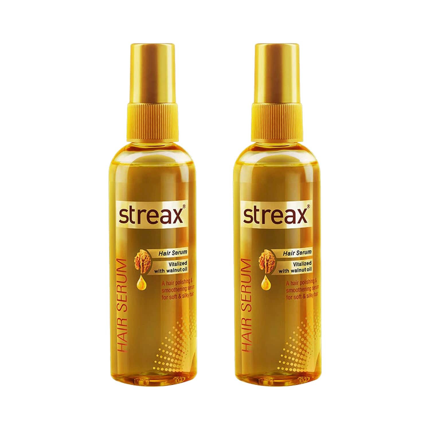 Streax | Streax Hair Serum vitalised with Walnut Oil (100 ml) - (Pack of 2) Combo