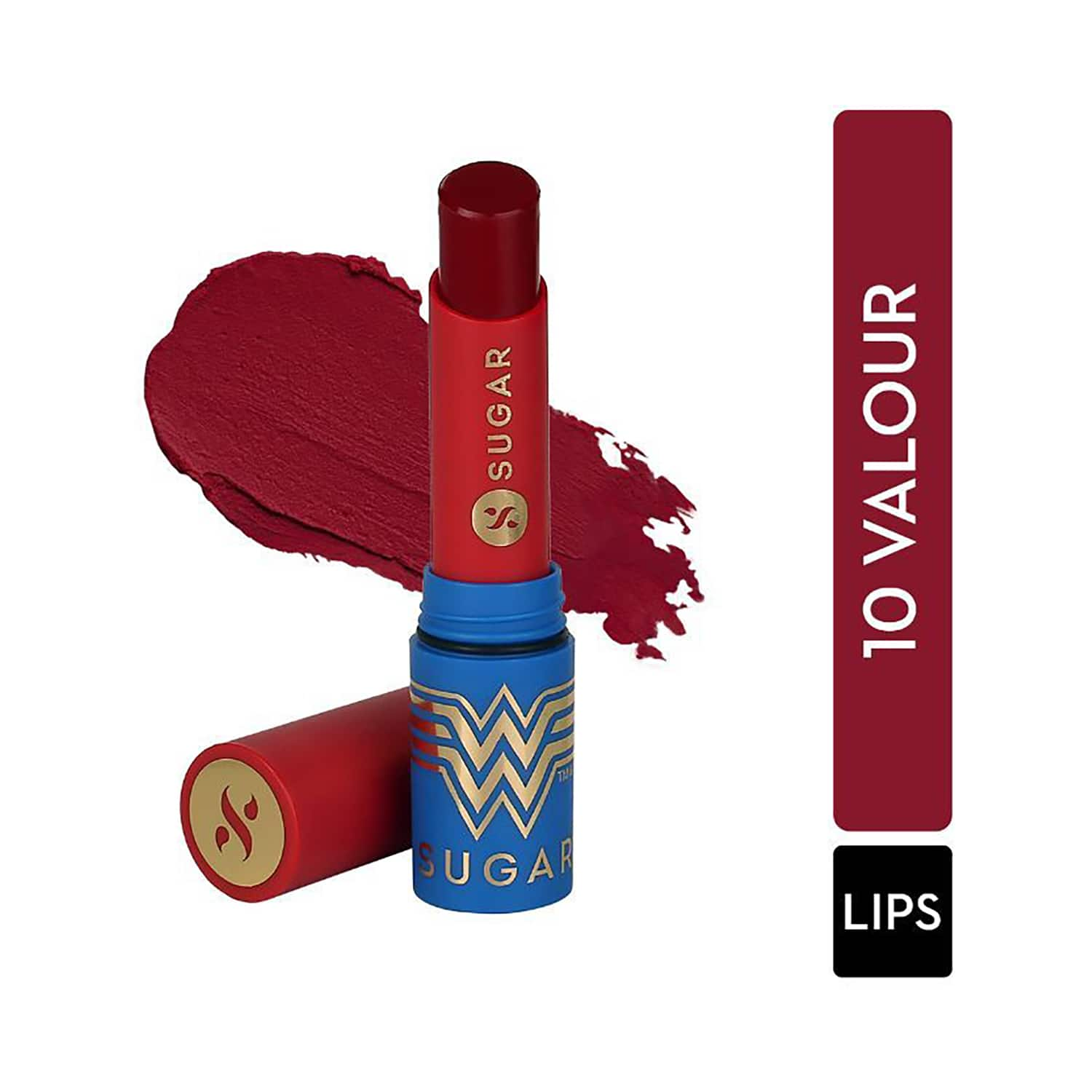 SUGAR Cosmetics | SUGAR Cosmetics Wonder Woman Everlasting Matte Lipstick - 10 Valour (3.2g)