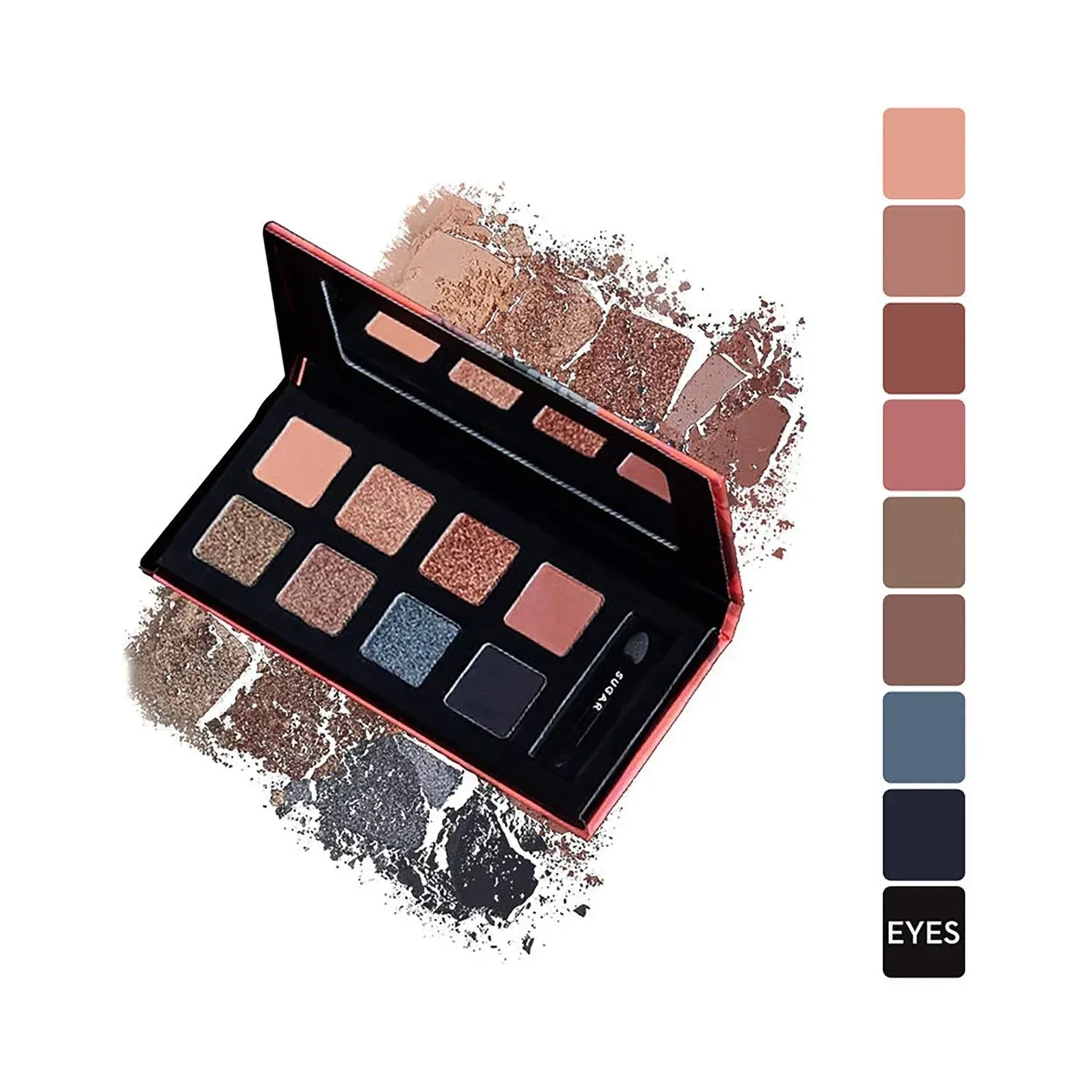 SUGAR Cosmetics | SUGAR Cosmetics Blend The Rules Eyeshadow Palette - 02 Warrior (Smokey) (10.4g)