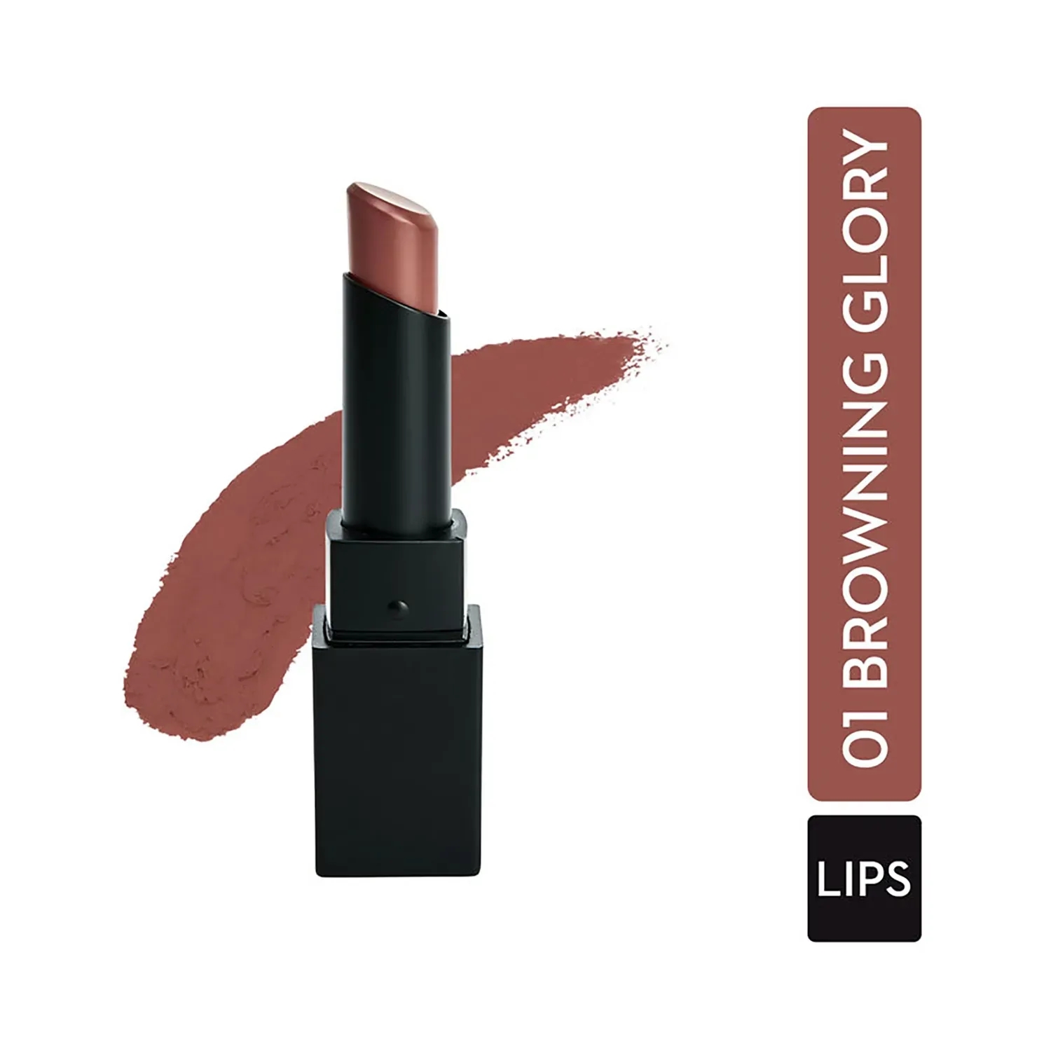 SUGAR Cosmetics Nothing Else Matter Longwear Lipstick - 01 Browning Glory (Caramel Nude) (3.5g)