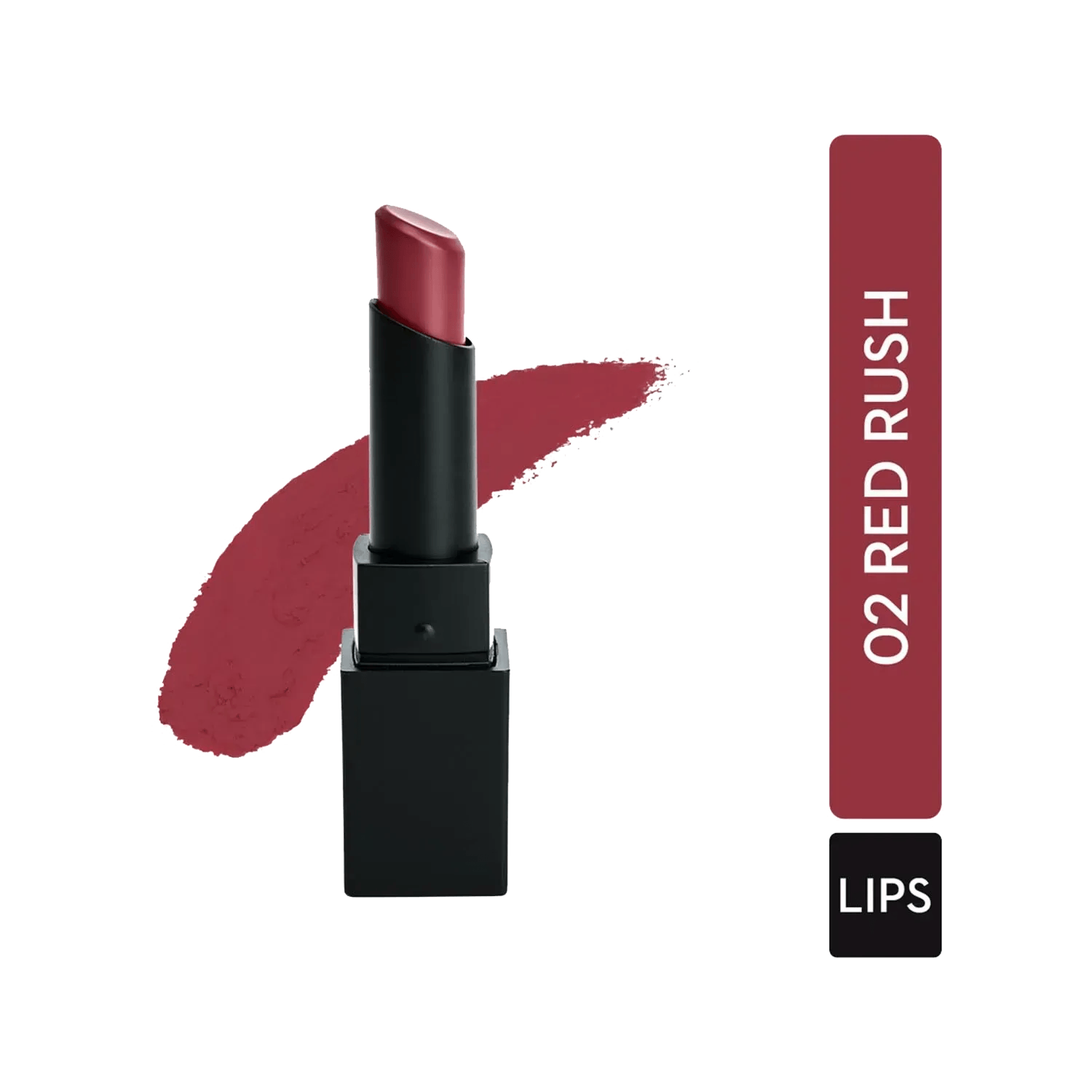 SUGAR Cosmetics | SUGAR Cosmetics Nothing Else Matter Longwear Lipstick - 02 Red Rush (Red with Hints of Pink, Orange) (3.5g)