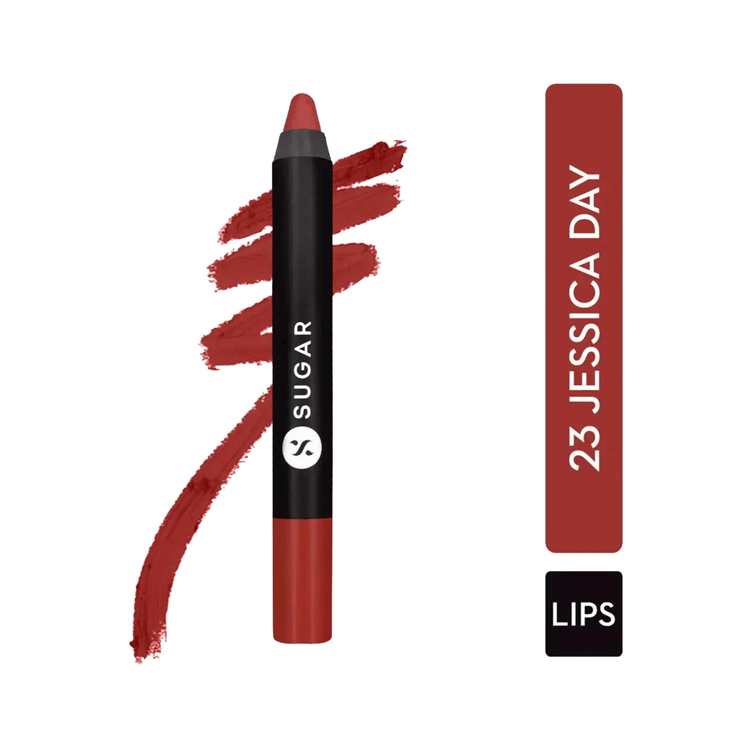 SUGAR Cosmetics | SUGAR Cosmetics Matte As Hell Crayon Lipstick - 23 Jessica Day (Dusty Coral) (2.8g)