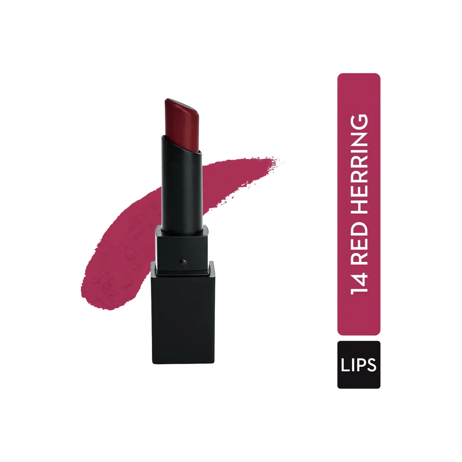 SUGAR Cosmetics | SUGAR Cosmetics Nothing Else Matter Longwear Lipstick - 14 Red Herring (Raspberry Pink, Reddish Pink) (3.5g)