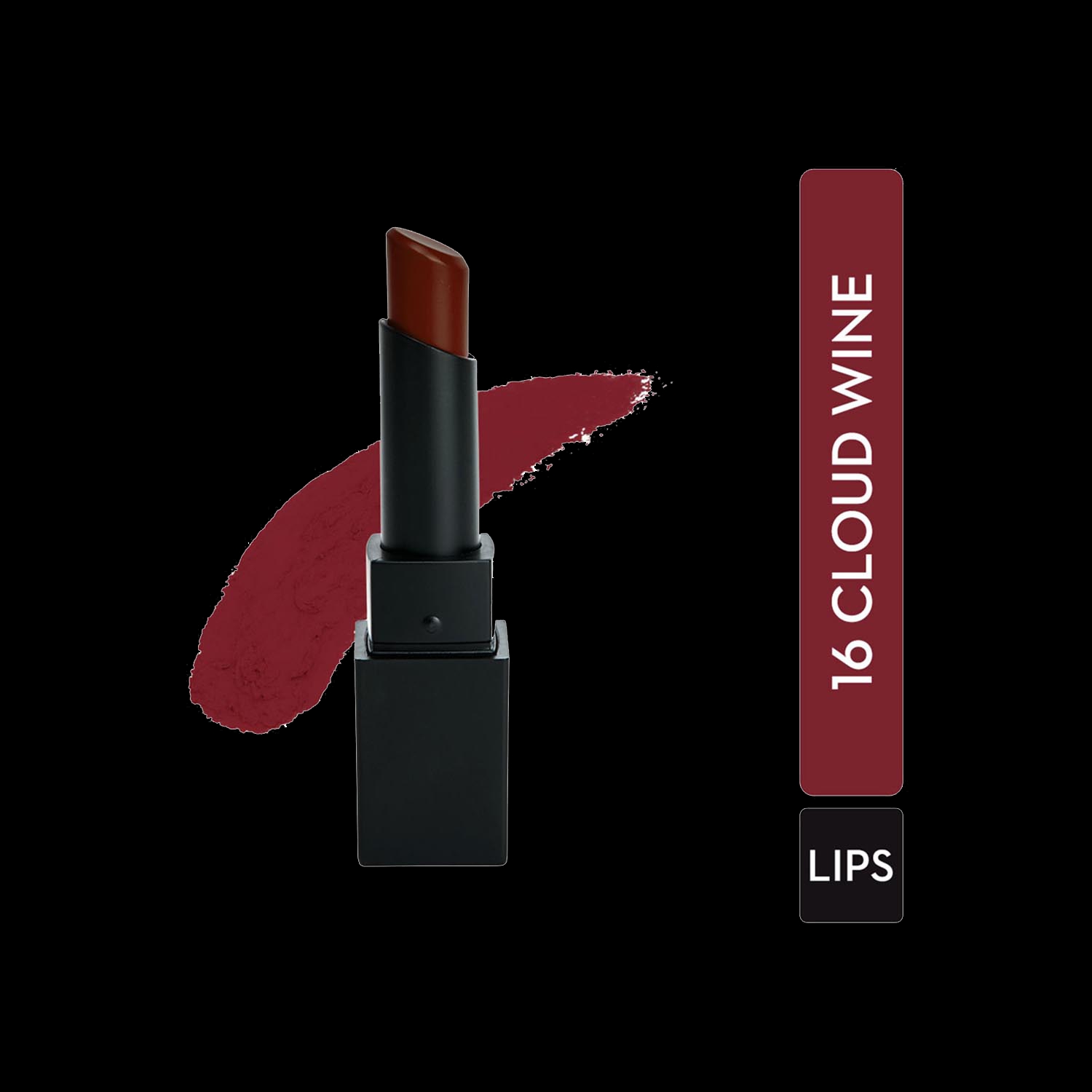 SUGAR Cosmetics Nothing Else Matter Longwear Lipstick - 16 Cloud Wine (Burgundy, Red Berry) (3.5g)