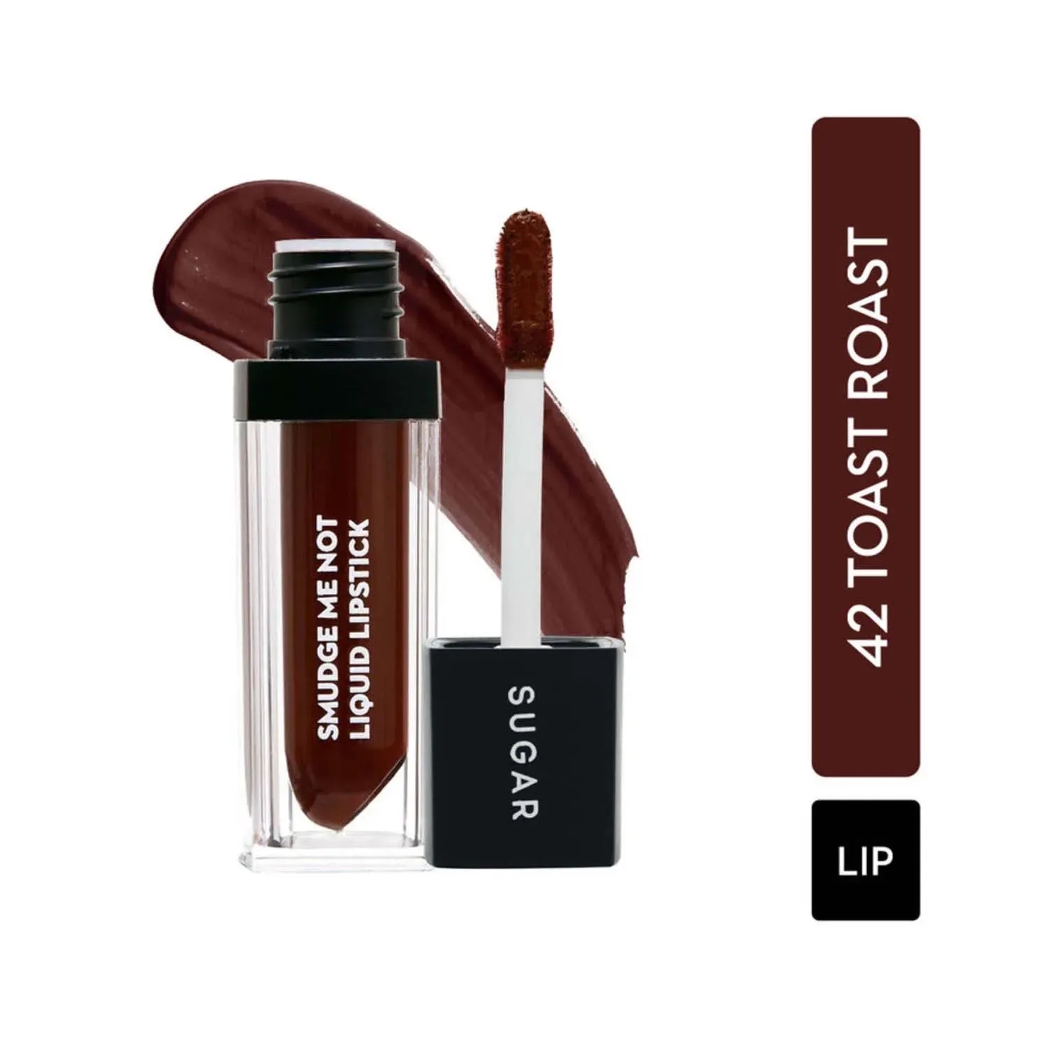 SUGAR Cosmetics | SUGAR Cosmetics Smudge Me Not Liquid Lipstick - 42 Toast Roast (Deep Reddish Brown) (4.5ml)