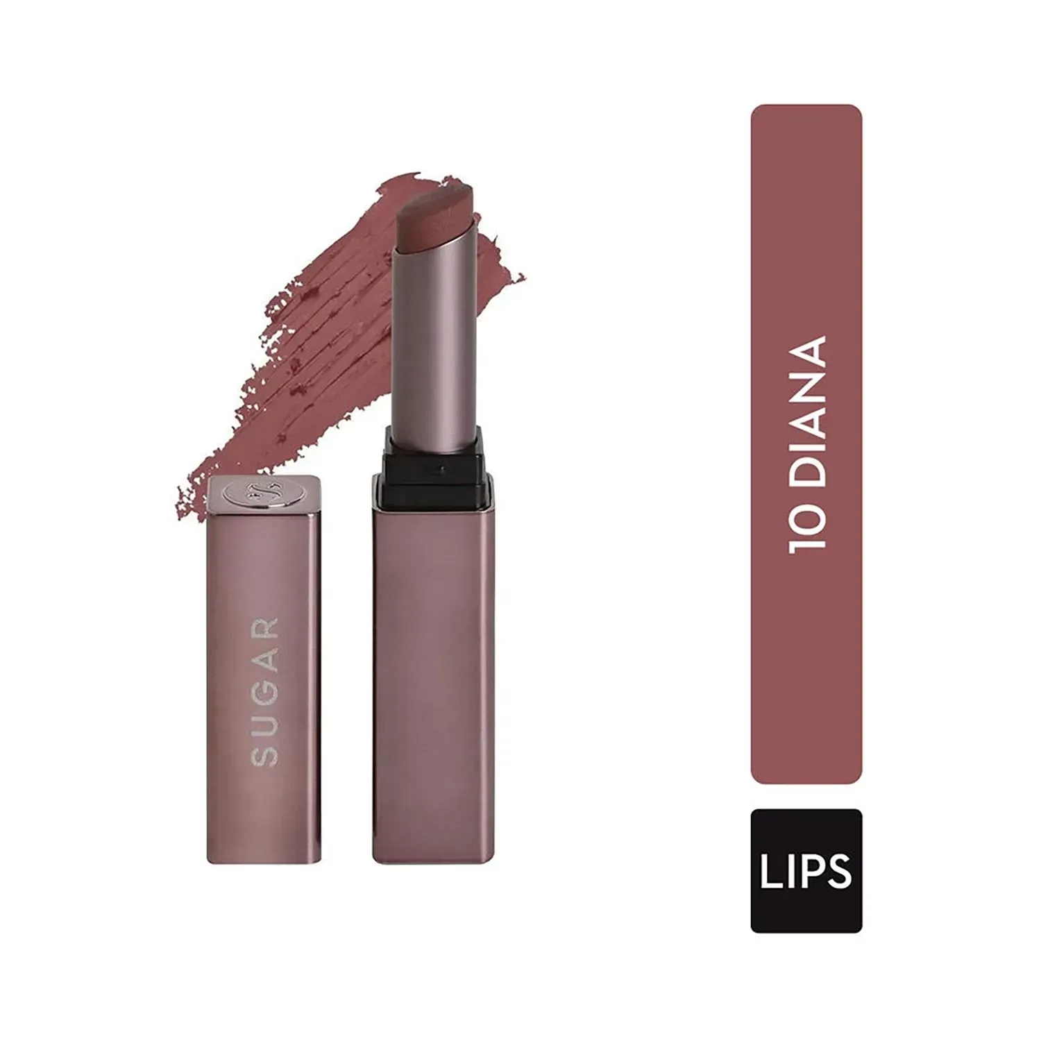 SUGAR Cosmetics | SUGAR Cosmetics Mettle Satin Lipstick - 10 Diana (Peachy Pink) (2.2g)