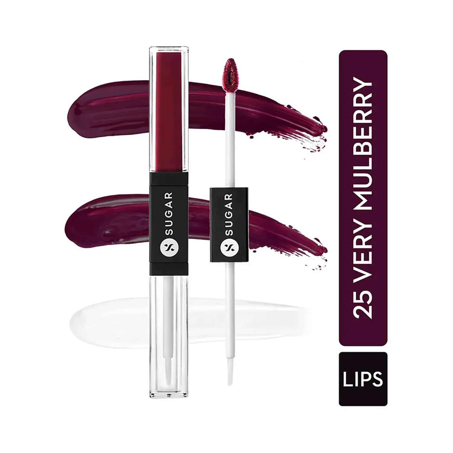 SUGAR Cosmetics | SUGAR Cosmetics Smudge Me Not Lip Duo - 25 Very Mulberry (Deep Berry) (3.5ml)