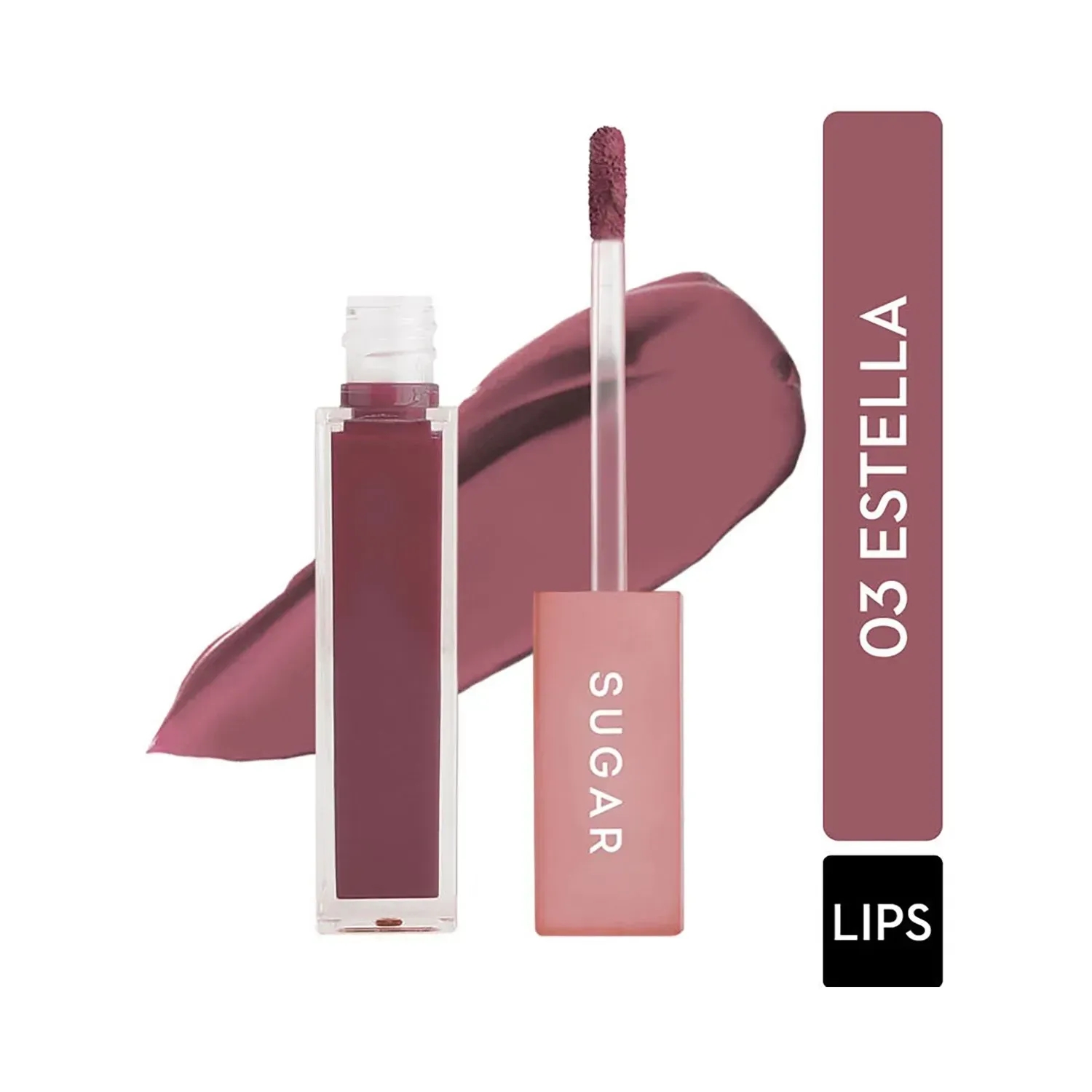 SUGAR Cosmetics | SUGAR Cosmetics Mettle Liquid Lipstick - 03 Estella (Neutral Pinky Brown) (7ml)