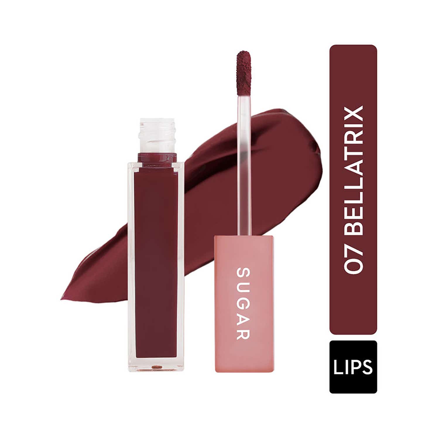 SUGAR Cosmetics | SUGAR Cosmetics Mettle Liquid Lipstick - 07 Bellatrix (Mauve Pink with Brown Undertones) (7 ml)