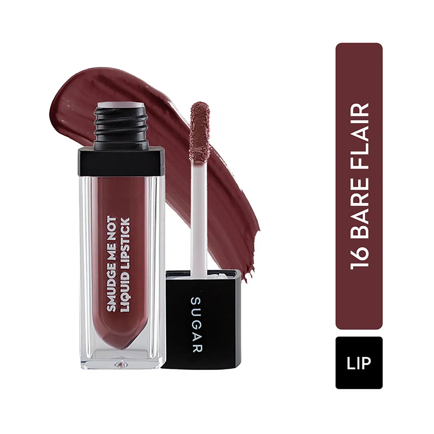 SUGAR Cosmetics | SUGAR Cosmetics Smudge Me Not Liquid Lipstick - 16 Bare Flair (Rose Brown) (4.5ml)