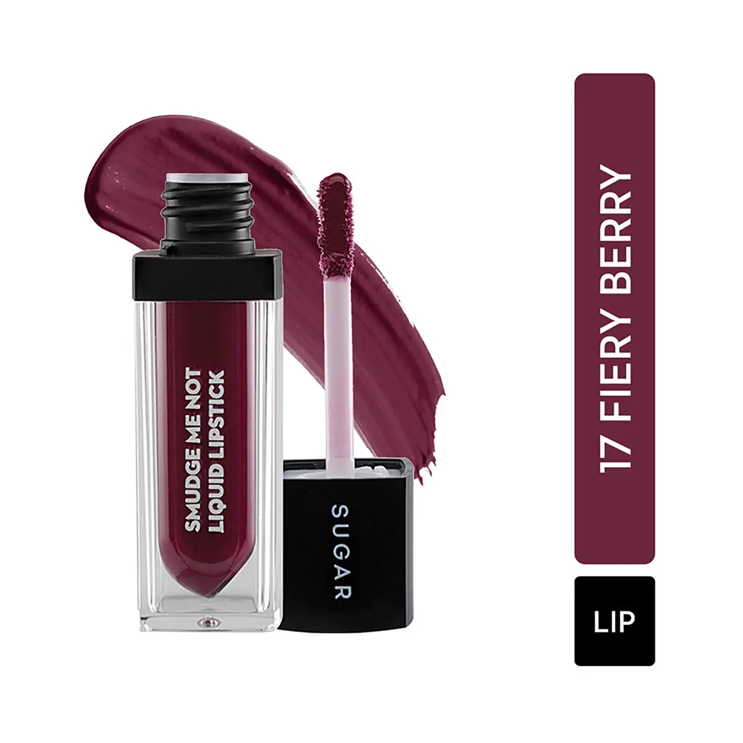 SUGAR Cosmetics | SUGAR Cosmetics Smudge Me Not Liquid Lipstick - 17 Fiery Berry (Marsala) (4.5ml)
