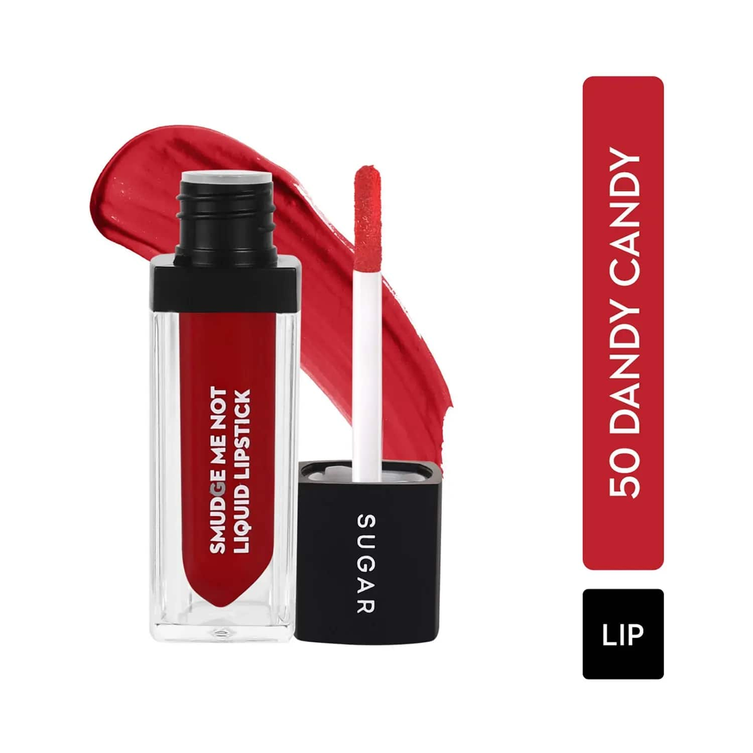 SUGAR Cosmetics | SUGAR Cosmetics Smudge Me Not Liquid Lipstick - 50 Dandy Candy (Pinkish Red) (4.5ml)