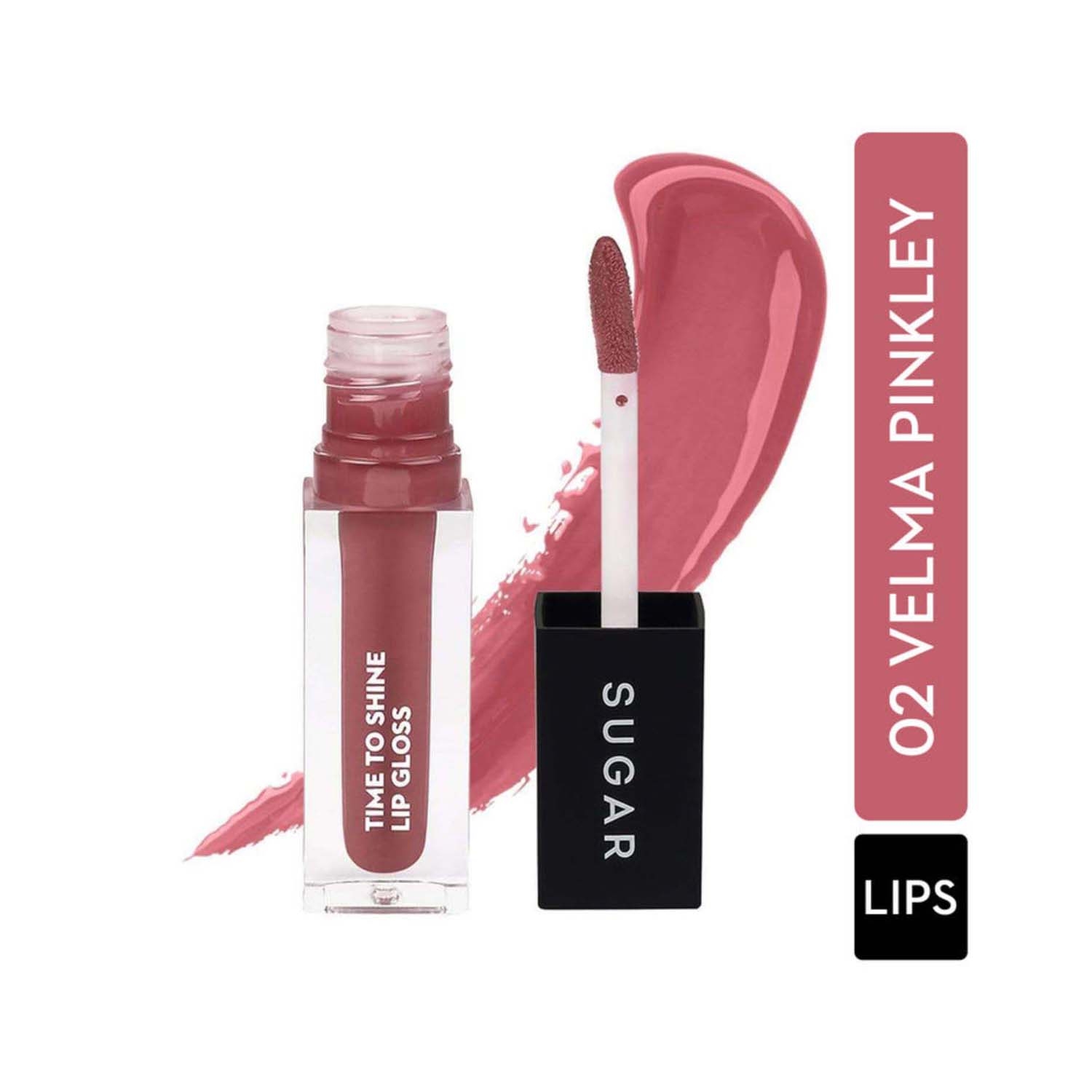 SUGAR Cosmetics | SUGAR Cosmetics Time To Shine Lip Gloss - 02 Velma Pinkley (4.5g)