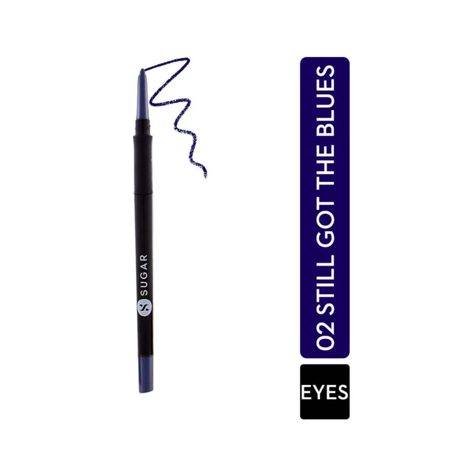 SUGAR Cosmetics | SUGAR Cosmetics Twist And Shout Fade Proof Kajal - 02 Still Got the Blues Dark Blue (0.35g)