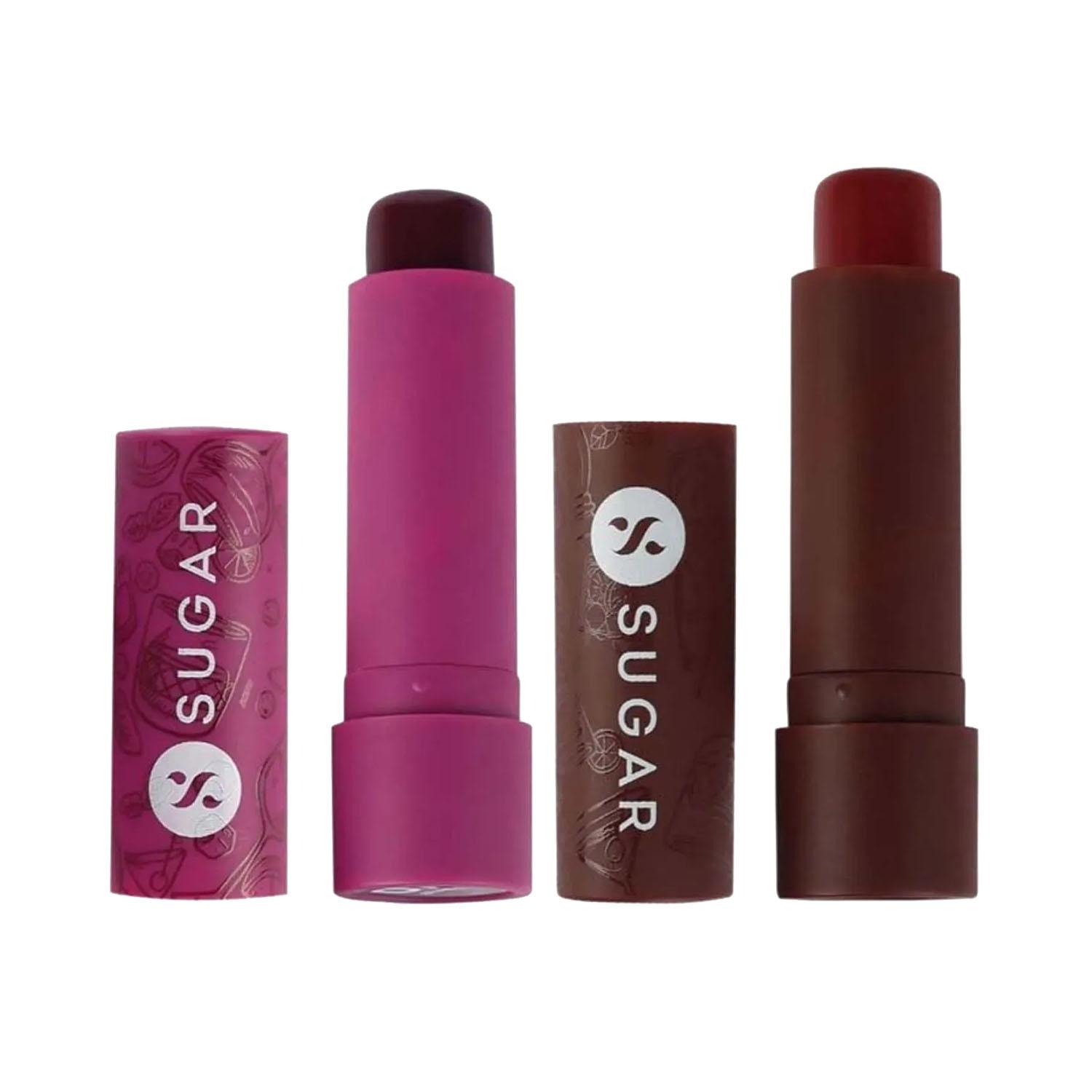SUGAR Cosmetics | SUGAR Cosmetics Tipsy Lips Moisturizing Balm - 04 L.I.I.T & 07 Bramble (Pack Of 2) Combo