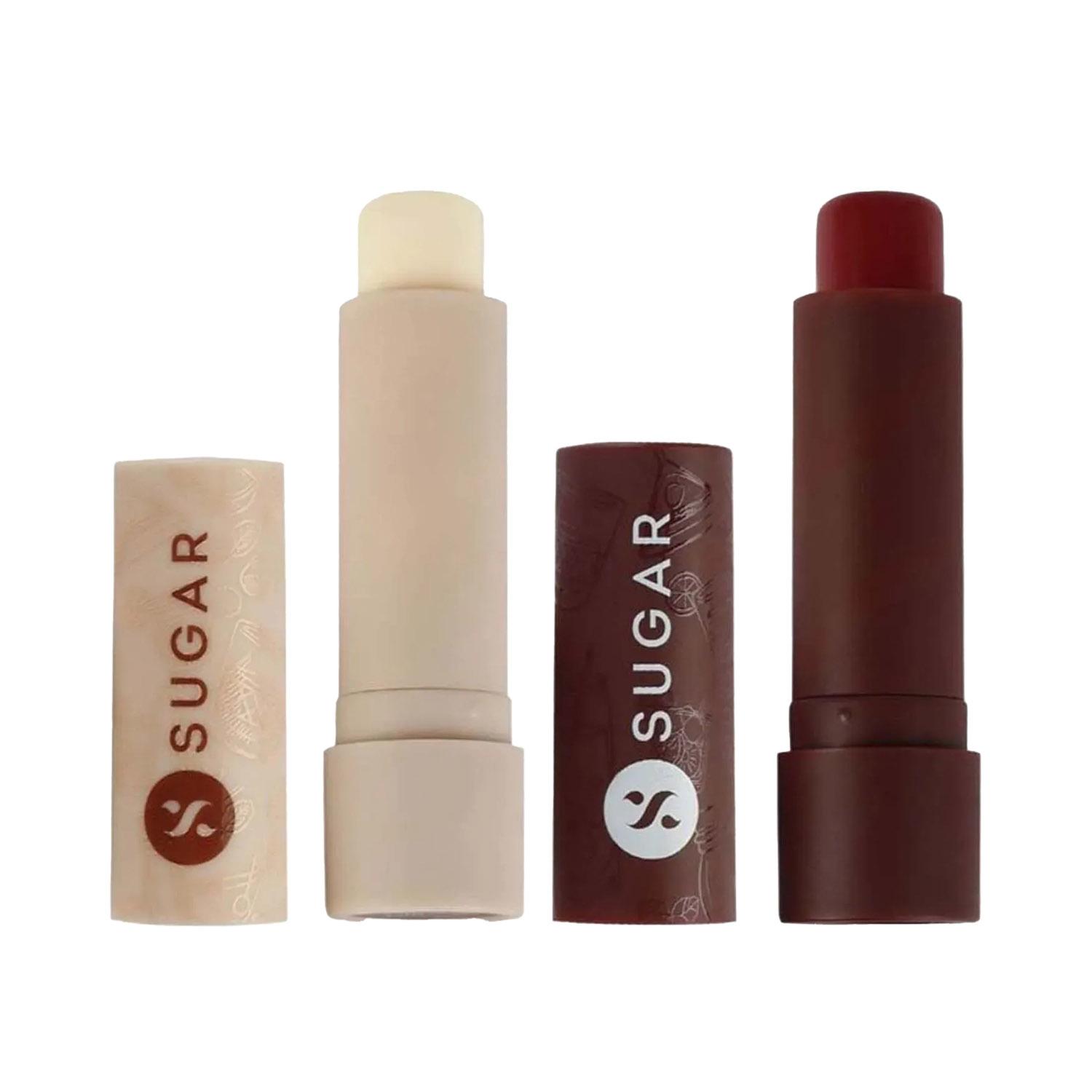 SUGAR Cosmetics | SUGAR Cosmetics Tipsy Lips Moisturizing Balm - 03 Pinacolada & 05 Irish Coffee (Pack Of 2) Combo