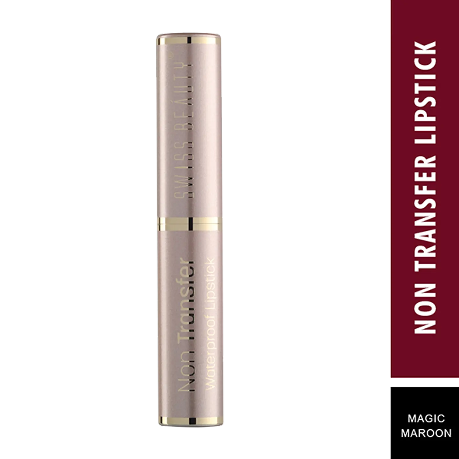 Swiss Beauty | Swiss Beauty Non Transfer Waterproof Lipstick - Magic Maroon (3g)