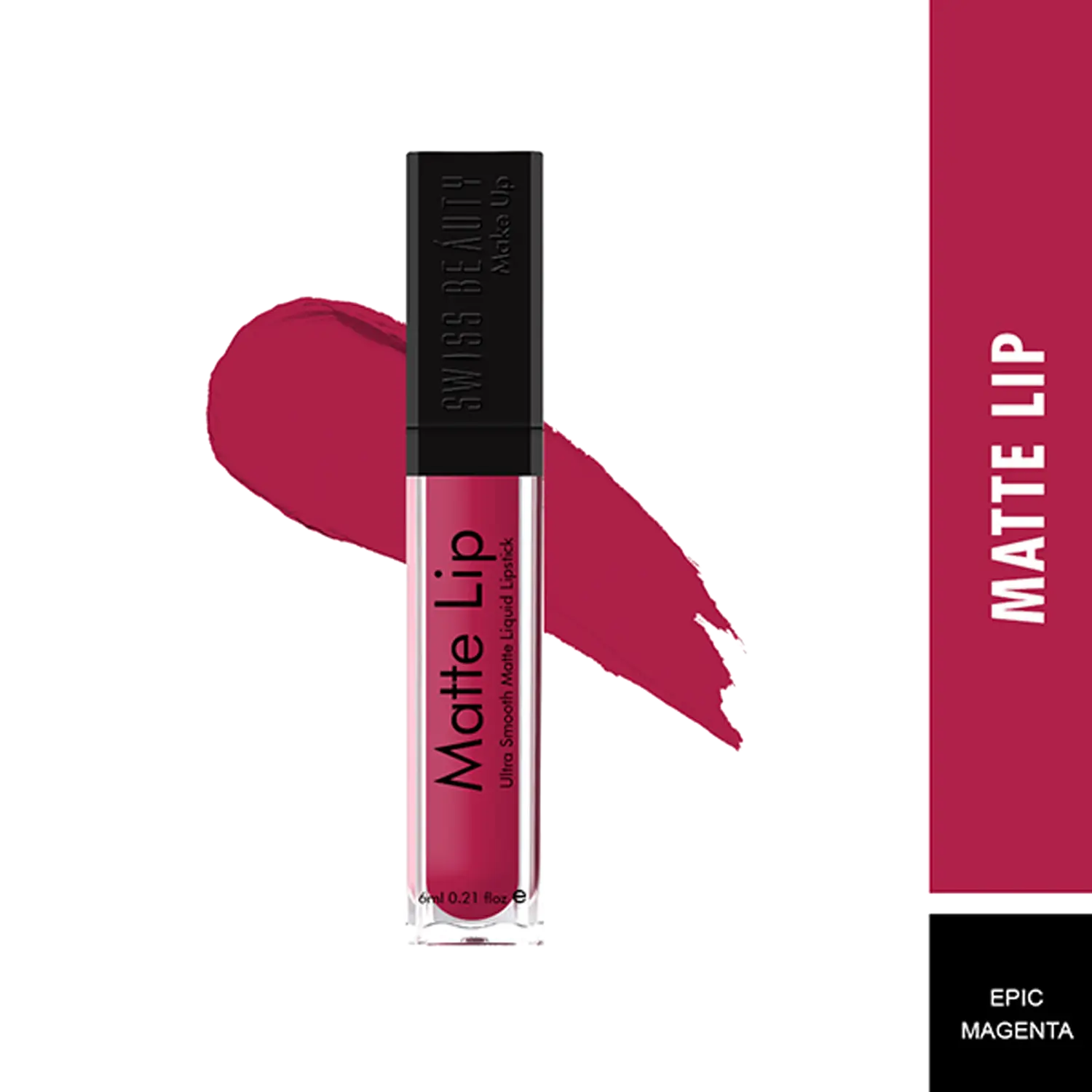 Swiss Beauty | Swiss Beauty Ultra Smooth Matte Liquid Lipstick - 16 Epic Magenta (6ml)