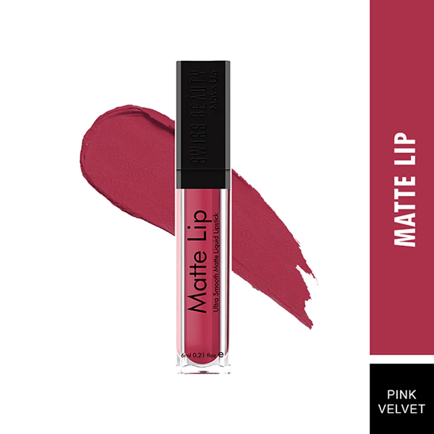 Swiss Beauty | Swiss Beauty Ultra Smooth Matte Liquid Lipstick - 28 Pink Velvet (6ml)